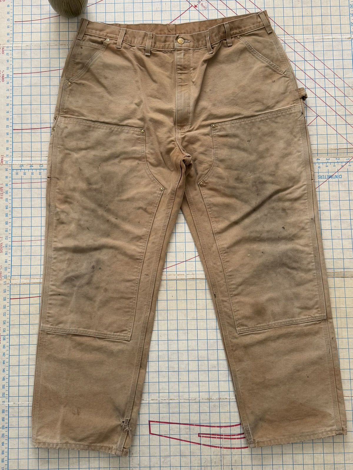 Carhartt Carhartt Double Knee Work Pants Tan Duck Canvas 44x32 Loose Size US 44 / EU 60 - 3 Thumbnail