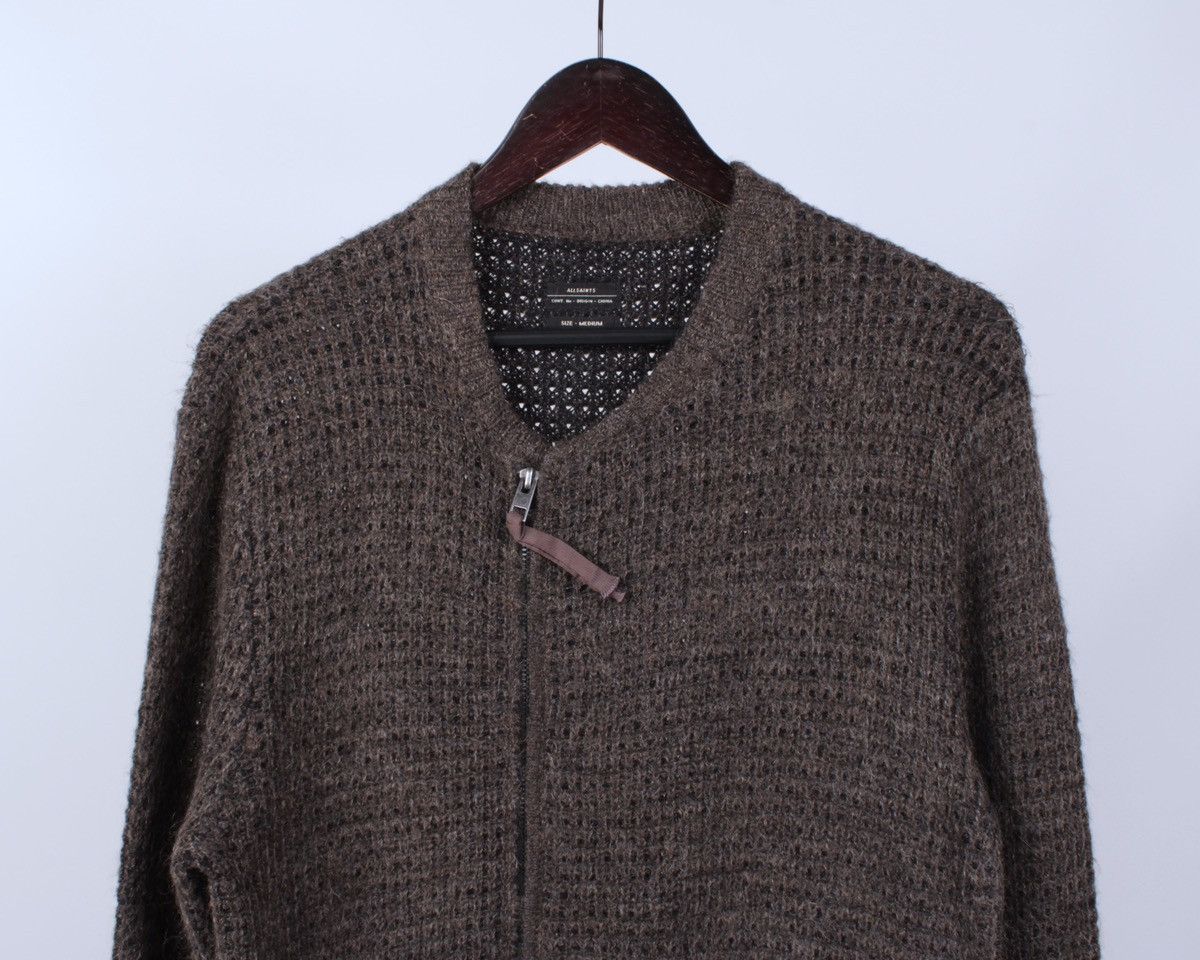Allsaints × Designer ALLSAINTS Milton Bomber Mohair Sweater Cardigan Zip Talon Size US M / EU 48-50 / 2 - 2 Thumbnail