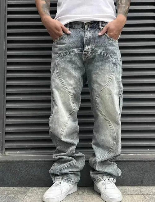 Jean Street 90’s hiphop washed skateboard hip-hop jeans Size US 34 / EU 50 - 2 Thumbnail