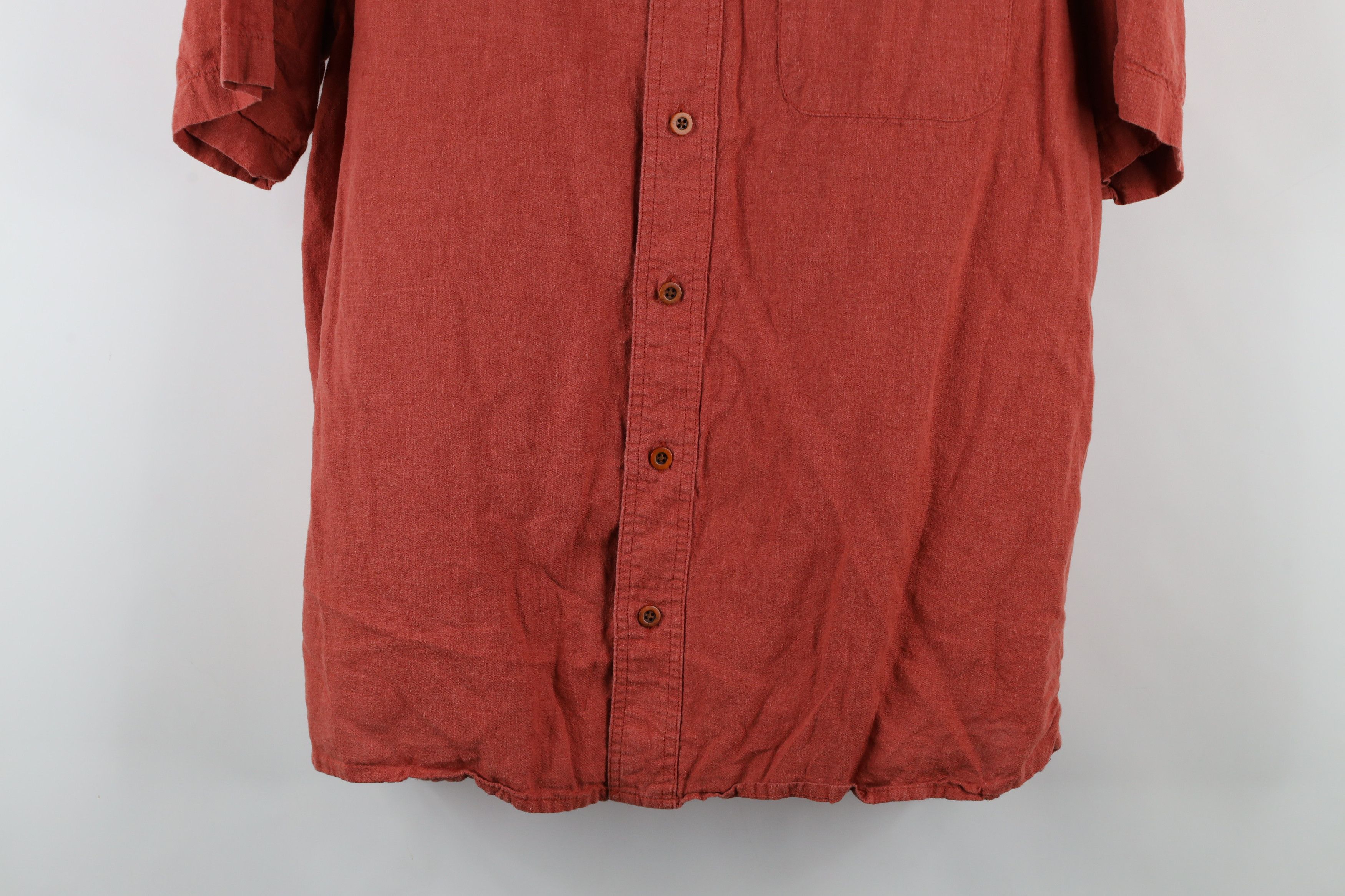 Orvis × Vintage Vintage Orvis Blend Short Sleeve Button Shirt Reddish Orange Size US L / EU 52-54 / 3 - 3 Thumbnail