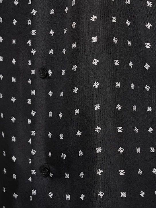 Amiri o1lsvrm0425 MA Silk Twill Short Sleeve Shirt in Black Size US S / EU 44-46 / 1 - 5 Thumbnail