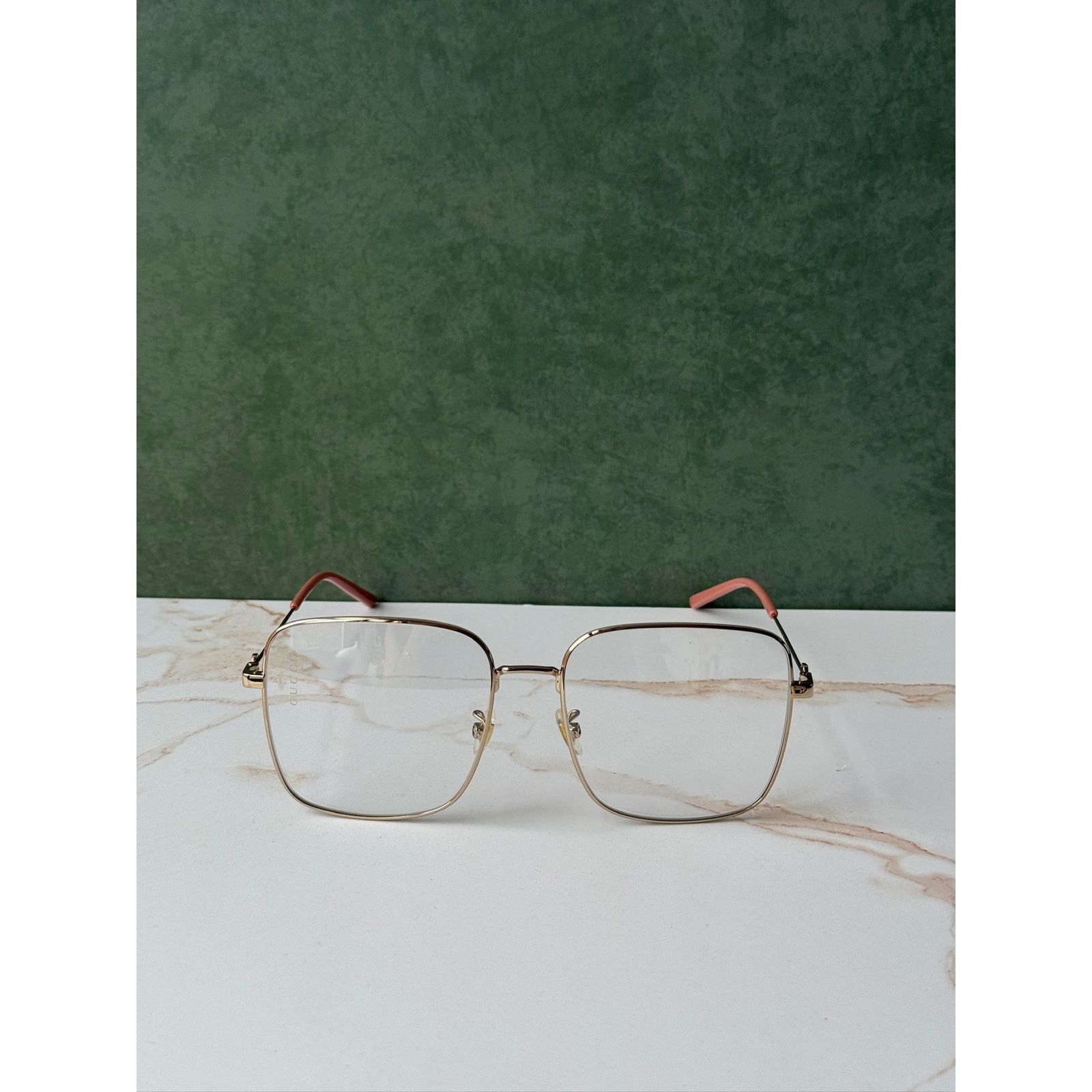 Gucci NEW Gucci GG0445O Gold Metal Oversized Square Frames Size ONE SIZE - 6 Thumbnail