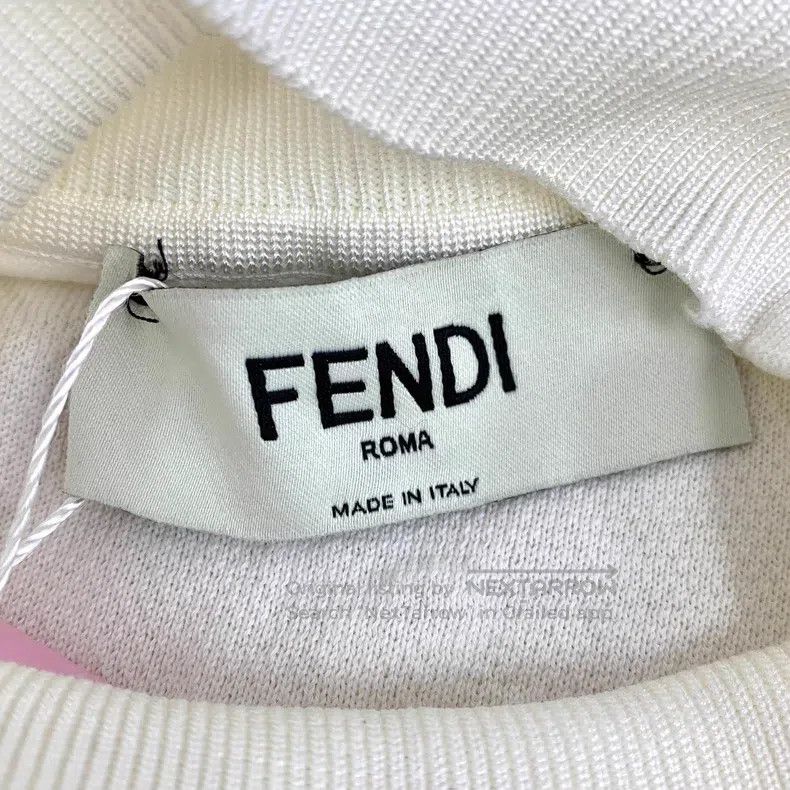 Fendi Fendi Beige Logo Full-Print Cotton Half-Zip Short Sleeve K Size XS / US 0-2 / IT 36-38 - 5 Thumbnail