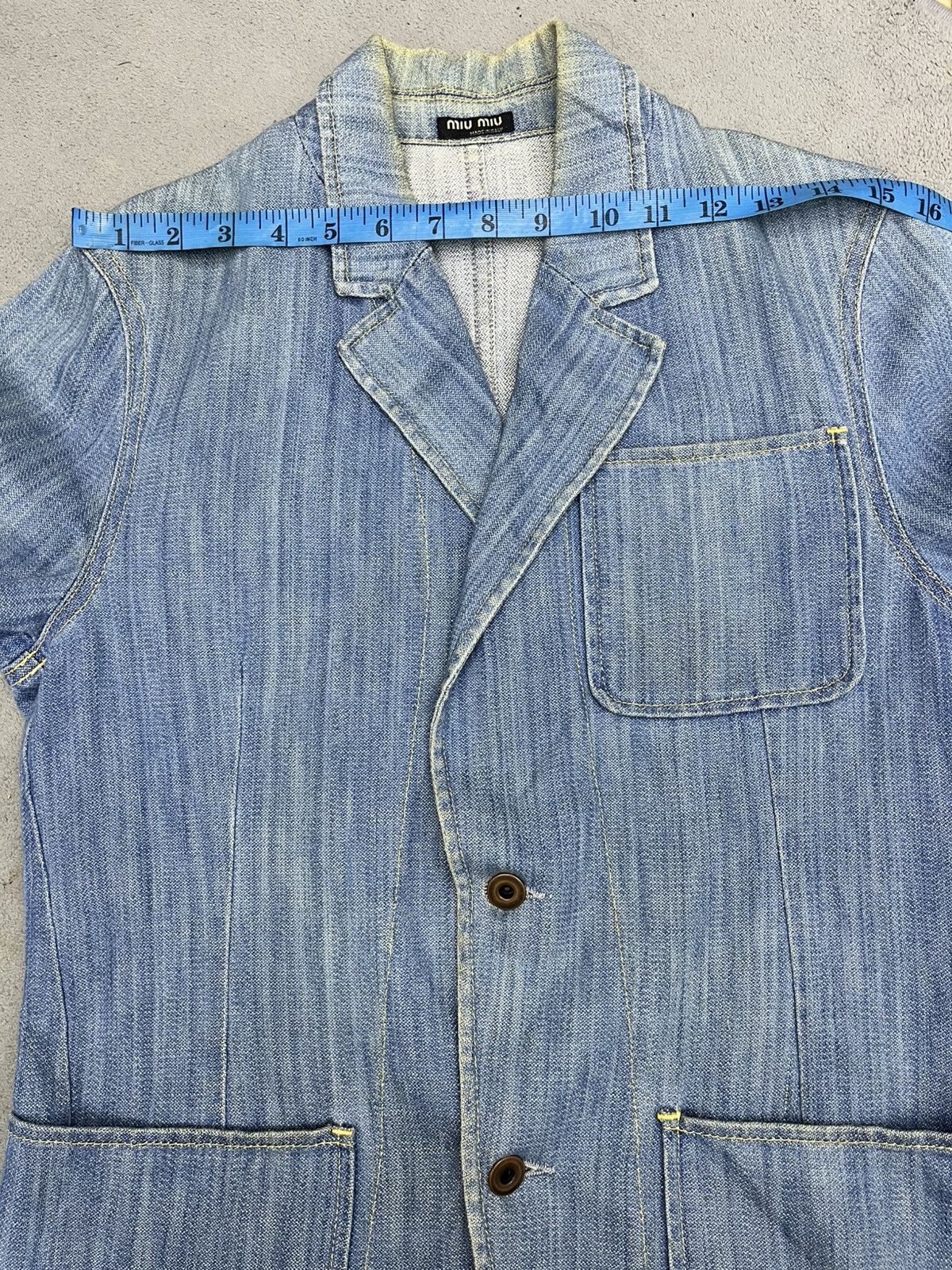 Miu Miu OFFERS🔥MIU MIU BROKEN TWILL DENIM BLAZER JACKET Size US S / EU 44-46 / 1 - 14 Thumbnail
