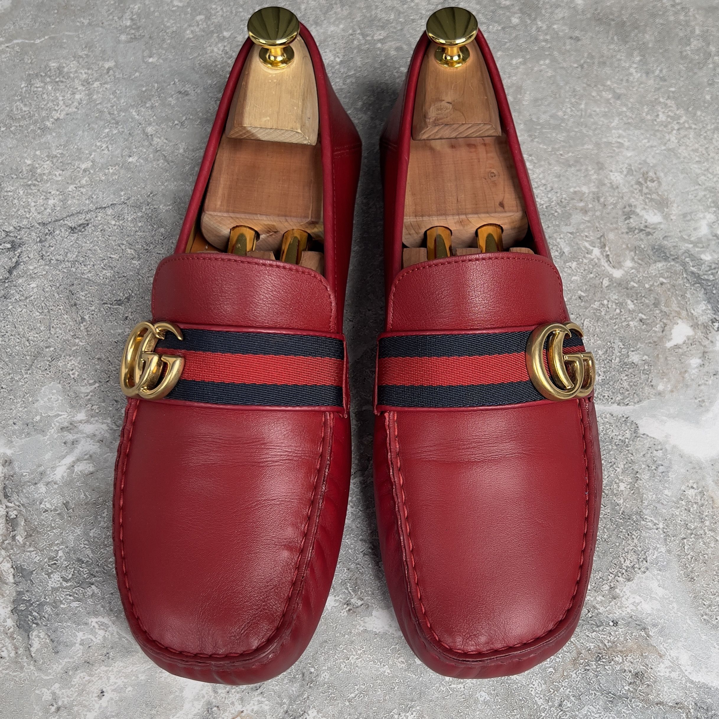 Gucci Gucci Marmont Double GG Web Driving Moccasin Leather Size US 8.5 / EU 41-42 - 6 Thumbnail