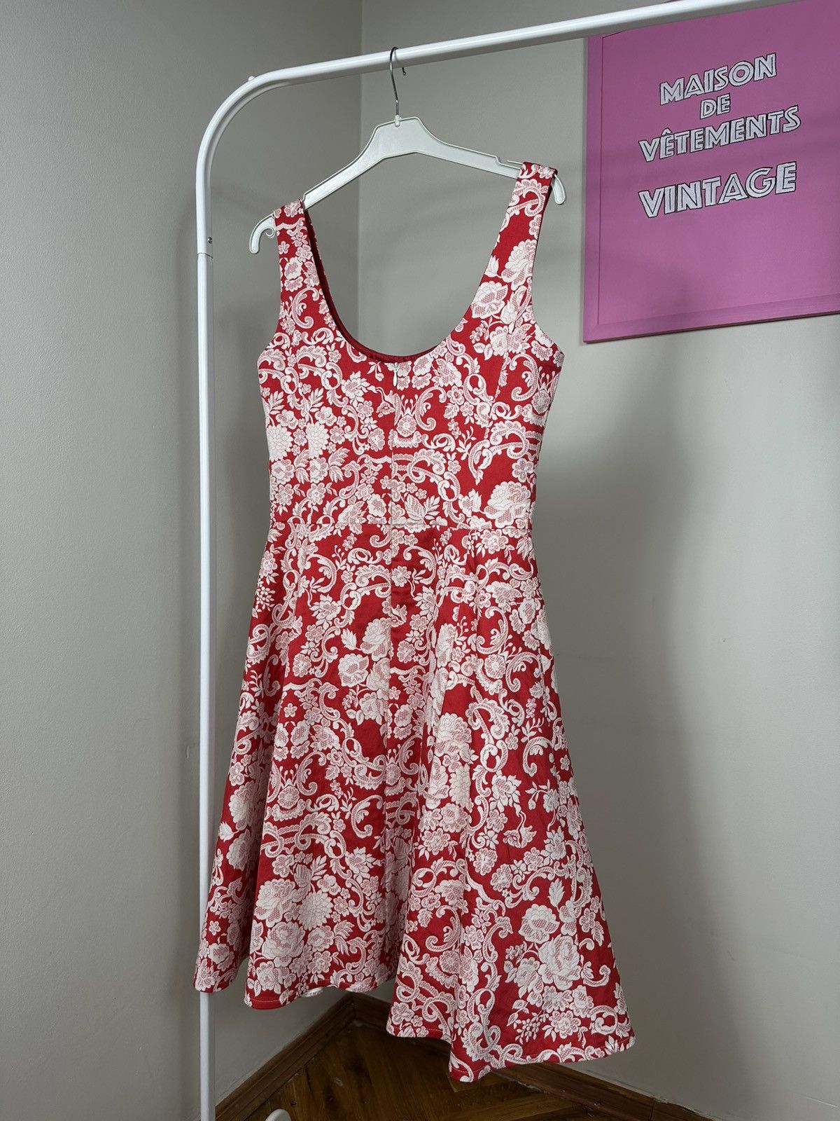 Other Susanne Spatt Classic Label Dress Flared Jacquard Floral Size S / US 4 / IT 40 - 10 Thumbnail