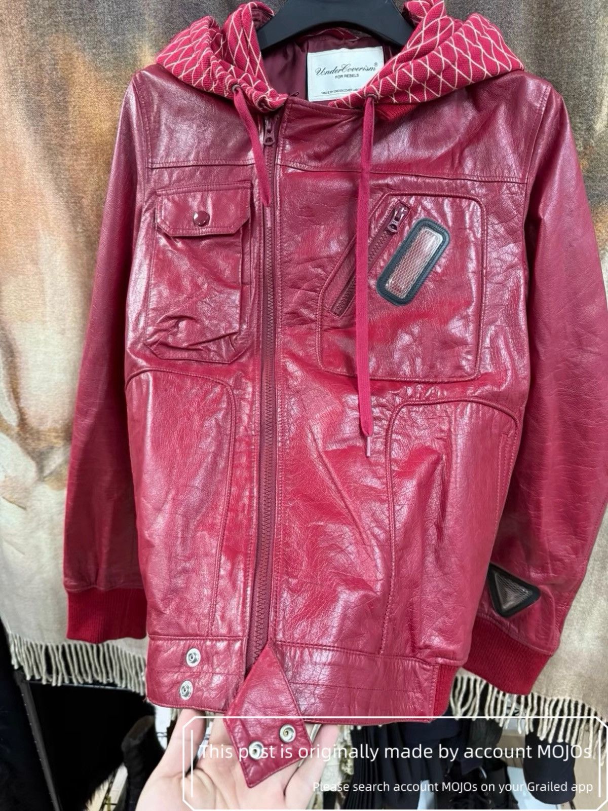 Undercover Sz 4 Undercover 08SS For Rebels Res Hoodie Leather Jacket Size US XL / EU 56 / 4 - 6 Thumbnail
