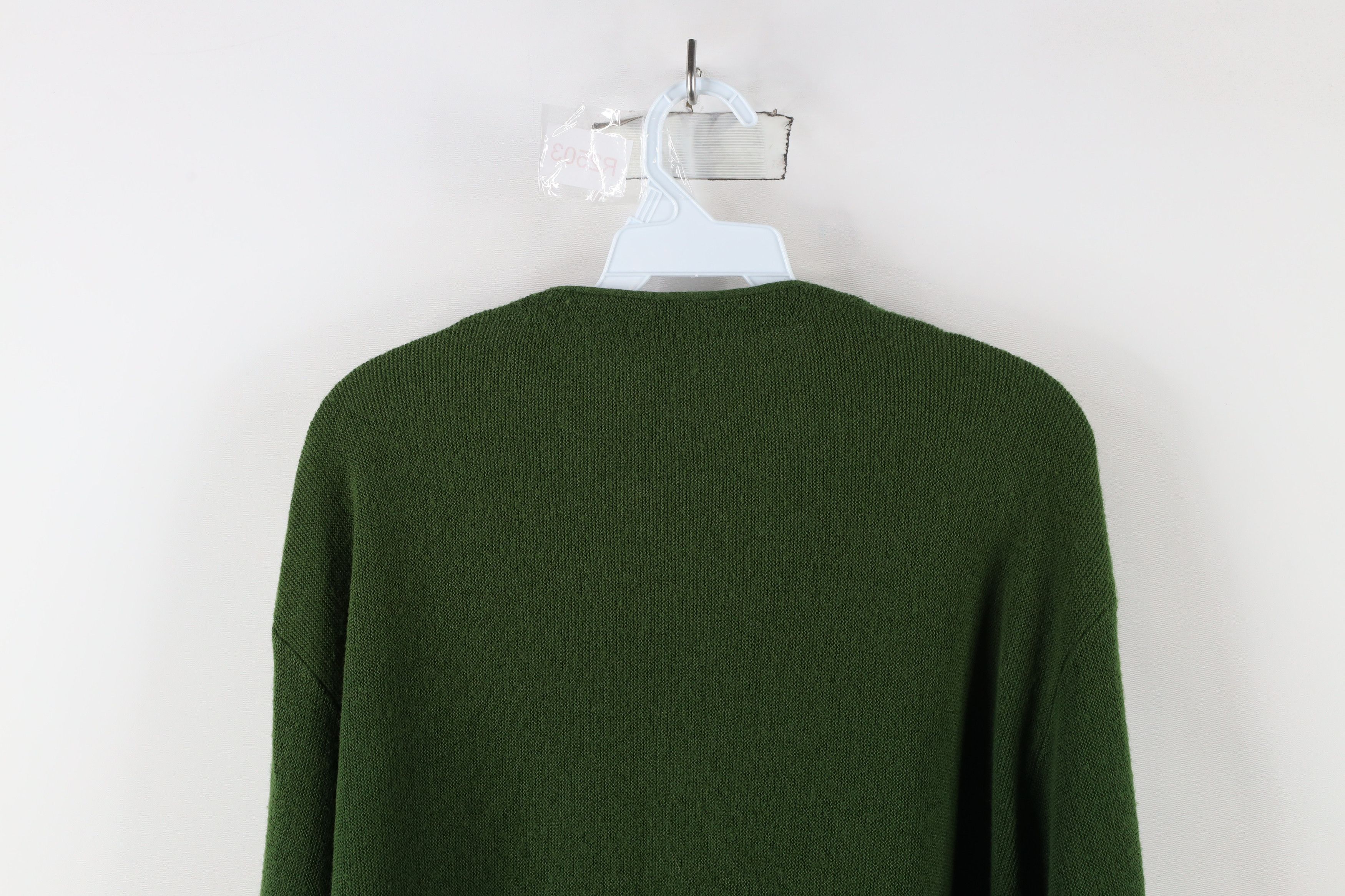 Vintage Vintage 50s 60s Knit Cardigan Sweater Avocado Green USA Size US XL / EU 56 / 4 - 14 Thumbnail