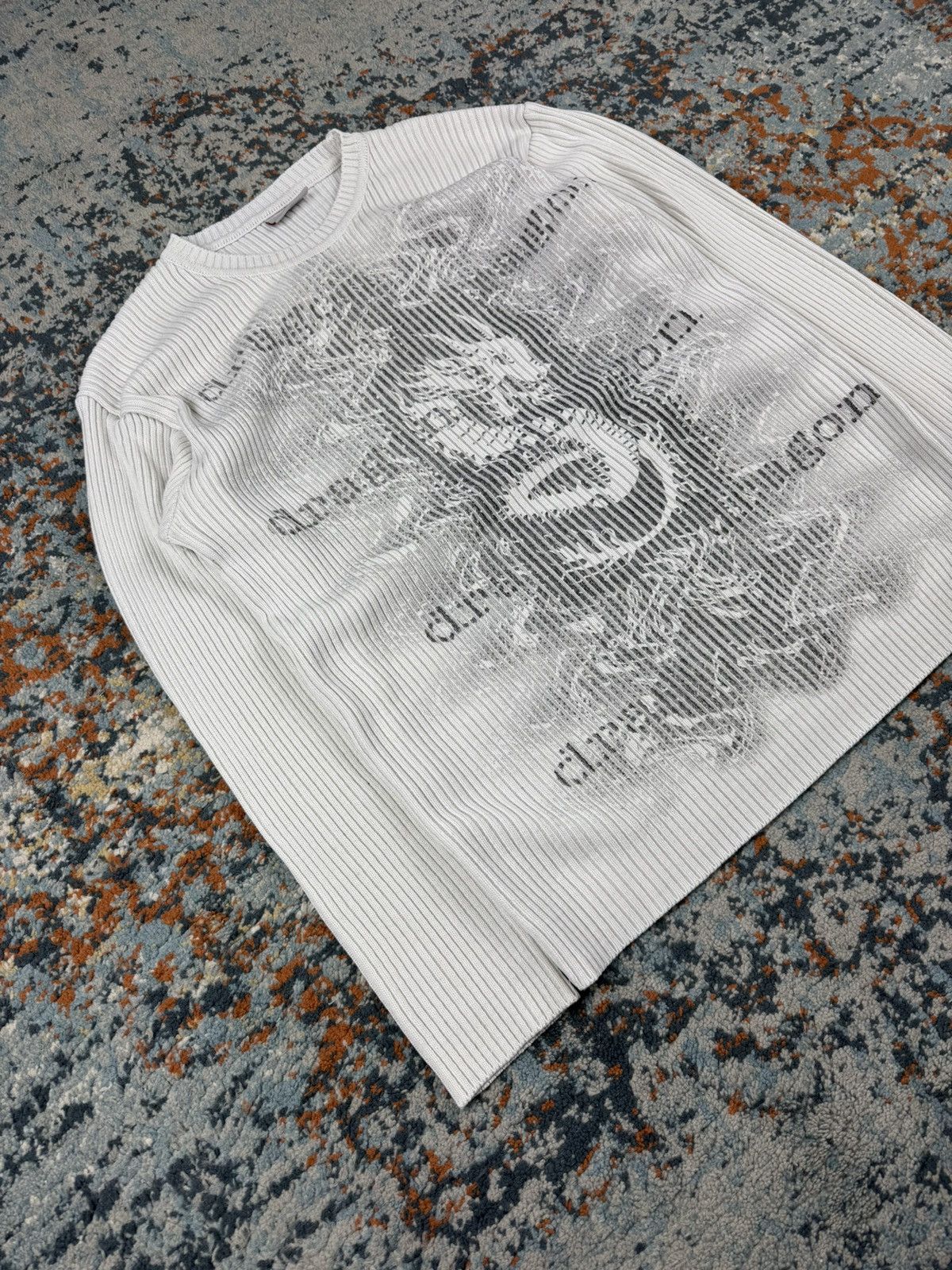 Japanese Brand Vintage Y2K dragon tribal ribbed sweater knit rave techno Size US L / EU 52-54 / 3 - 3 Thumbnail