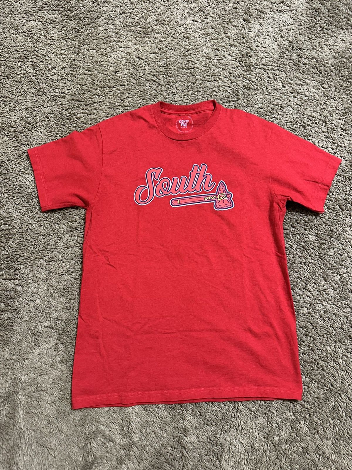 MLB Vintage 85 south “t-hawk triple red” shirt 00s size medium Size US M / EU 48-50 / 2 - 1 Thumbnail