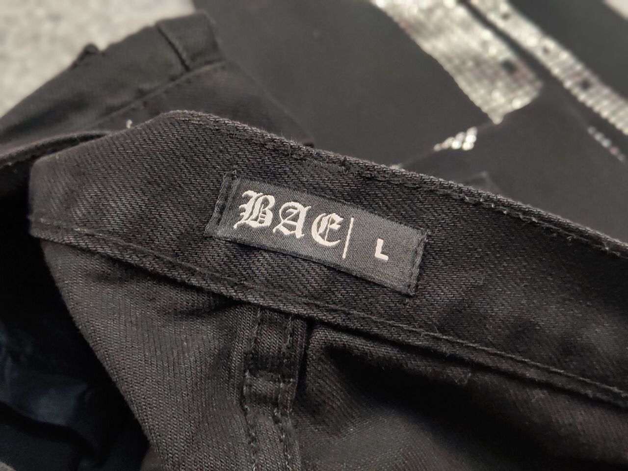 Japanese Brand Vintage Japanese Skeleton diamond Logo Black Denim Jeans Size US 30 / EU 46 - 13 Thumbnail