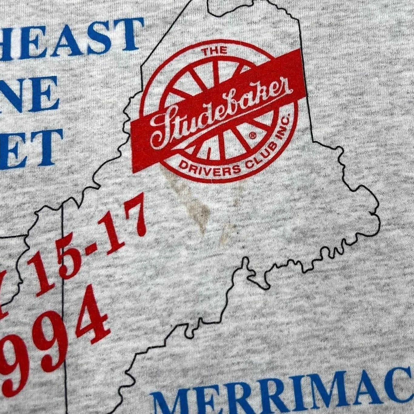 Jerzees VINTAGE Jerzees The Studebaker Drives Club Inc Graphic Single Stitch T-Shirt L XL Grey Mens Vintage Jerzees T-Shirt (1994) Size US L / EU 52-54 / 3 - 5 Thumbnail