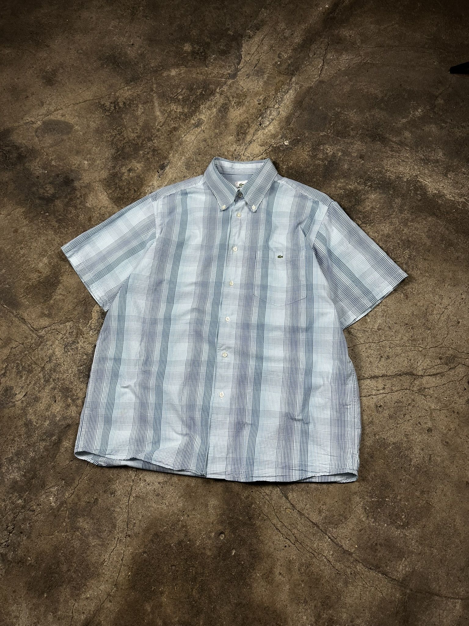 Lacoste Lacoste Checked Button Up Shirt Size US XL / EU 56 / 4 - 1 Thumbnail