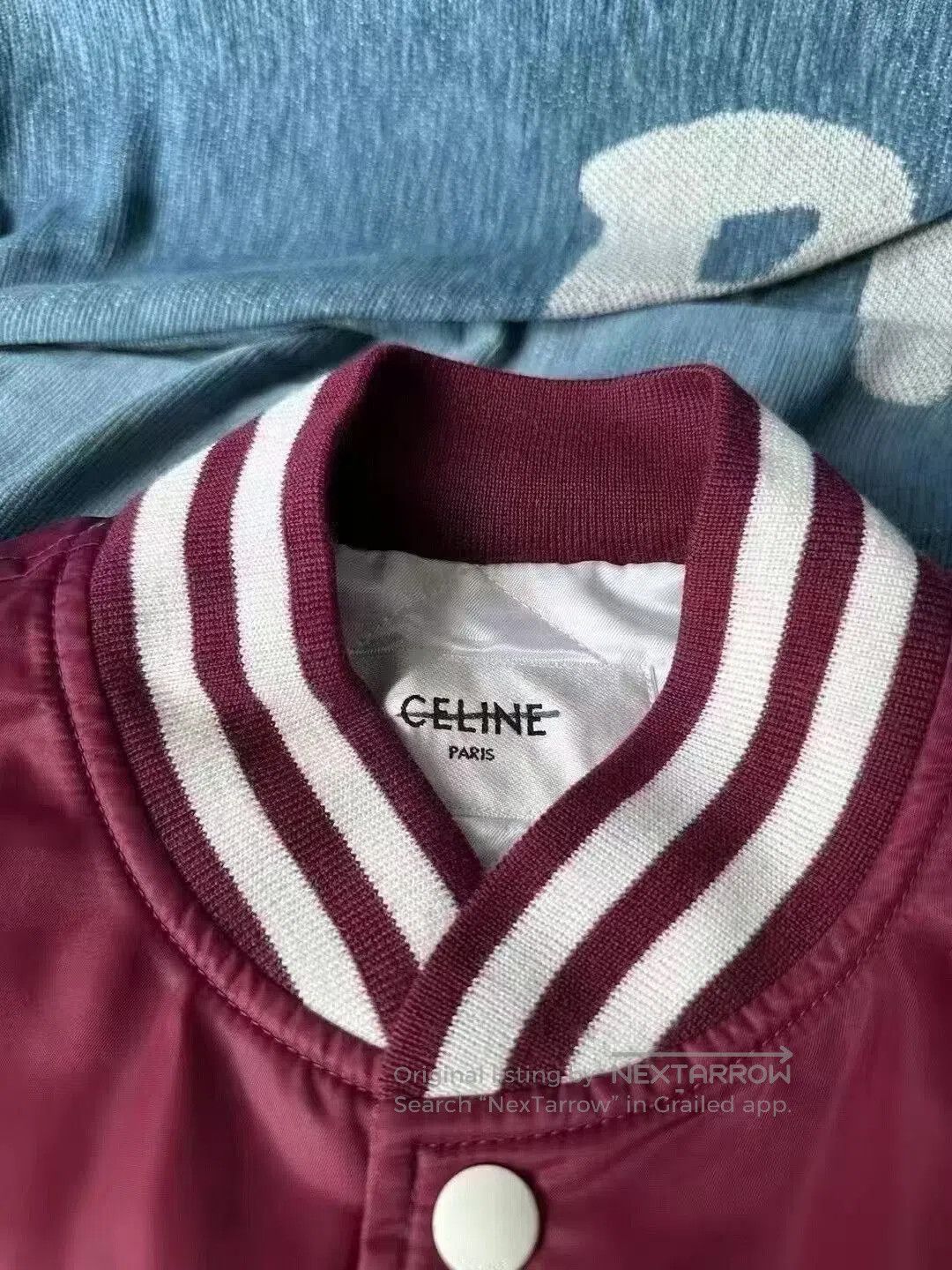 Celine celine maroon baseball cotton jacket. Size US S / EU 44-46 / 1 - 3 Thumbnail