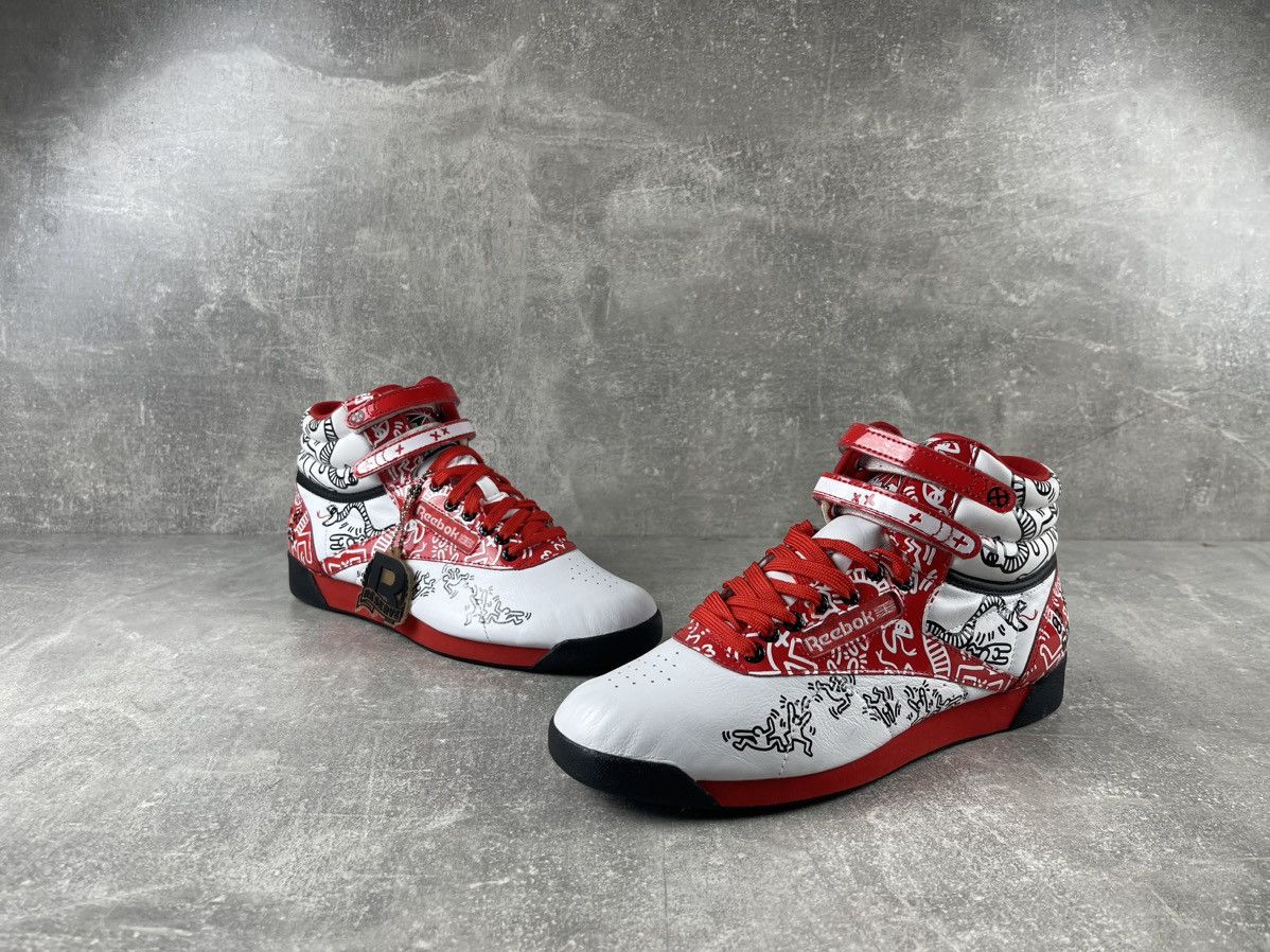 Reebok Reebok × Keith Haring Freestyle Hi 2013 Limited Edition Size US 8.5 / IT 38.5 - 4 Thumbnail