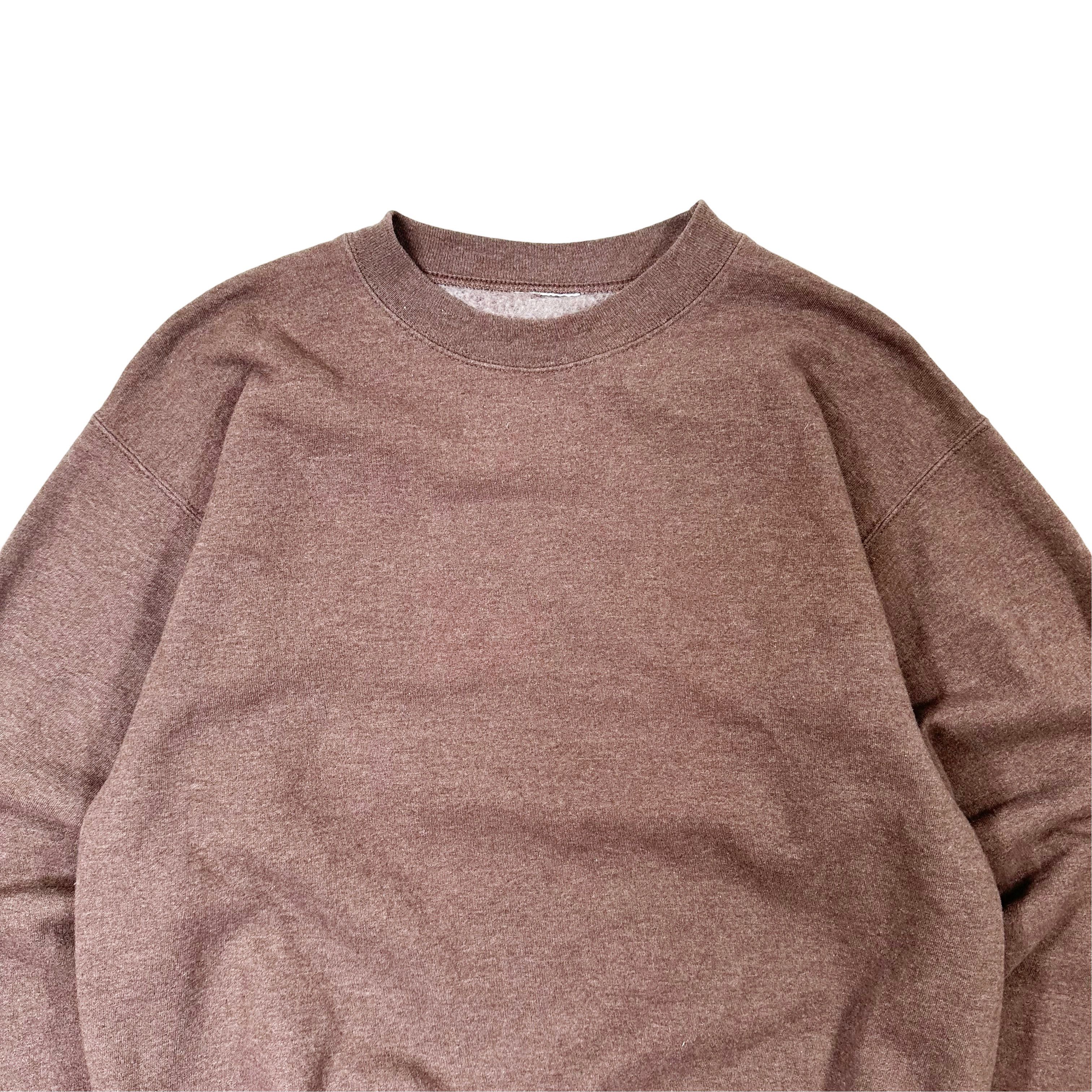 Vintage Vintage 90s Blank Brown Crew Neck Sweater Size US S / EU 44-46 / 1 - 2 Thumbnail