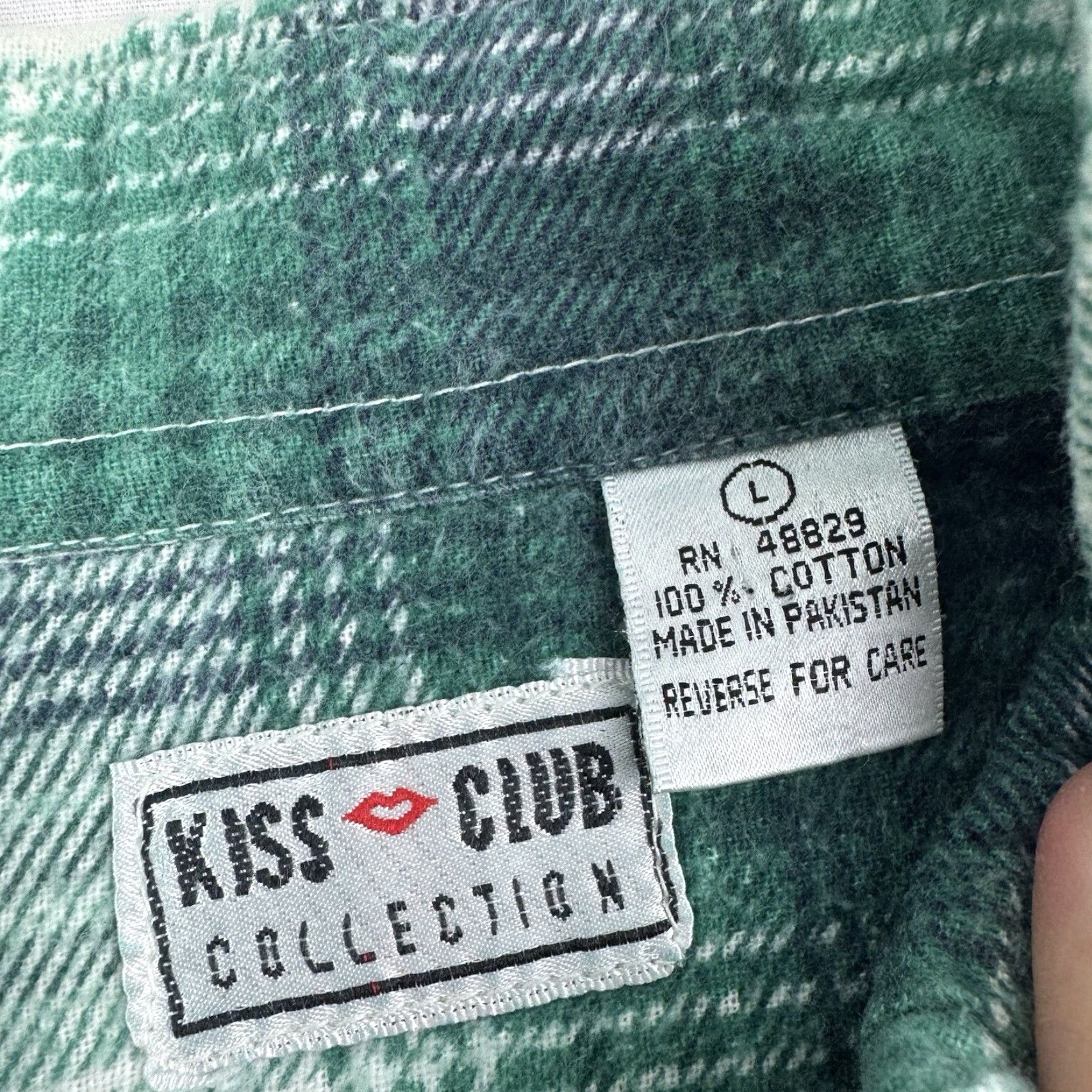 Vintage VINTAGE Kiss Club Collection Shirt Adult Large Green Plaid Flannel Y2K Outdoor Classic Womens Size L / US 10 / IT 46 - 3 Thumbnail
