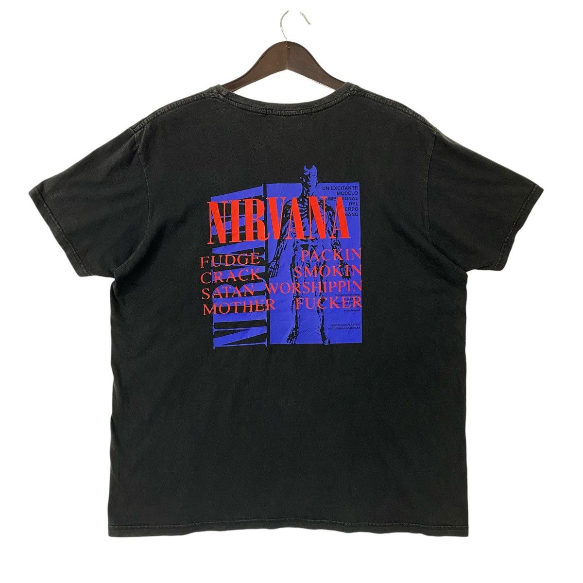 Band Tees 💥VINTAGE NIRVANA Spiral smile grunge band kurt cobain shirt Size US XL / EU 56 / 4 - 2 Thumbnail