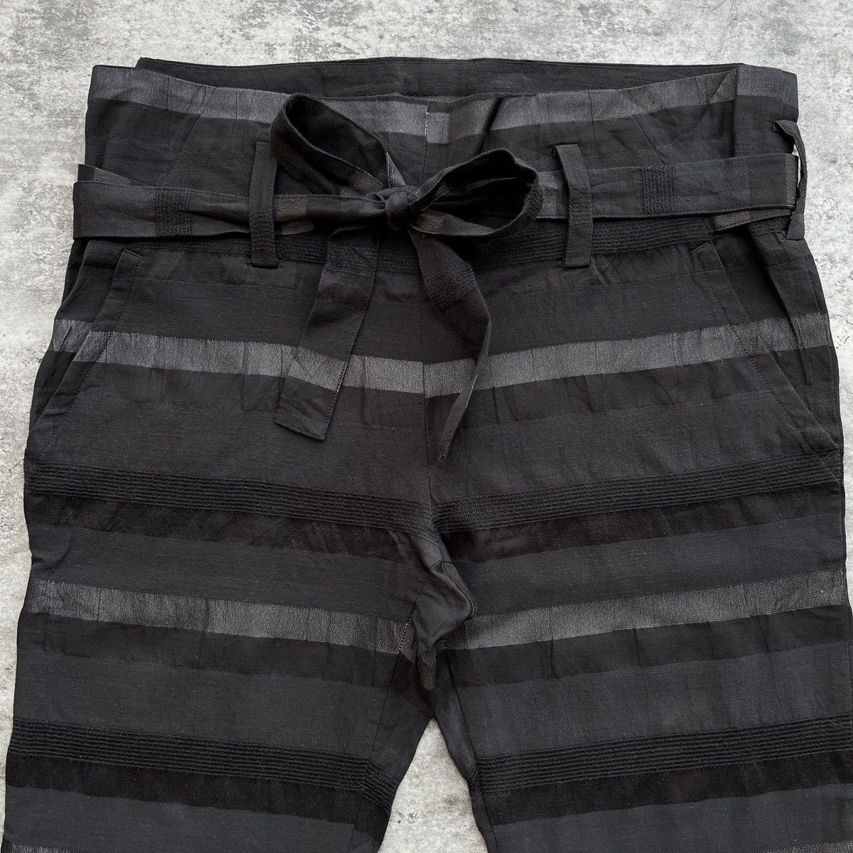 Limi Feu × Yohji Yamamoto Limi Feu Striped Pants with Belt Size US 33 - 3 Thumbnail