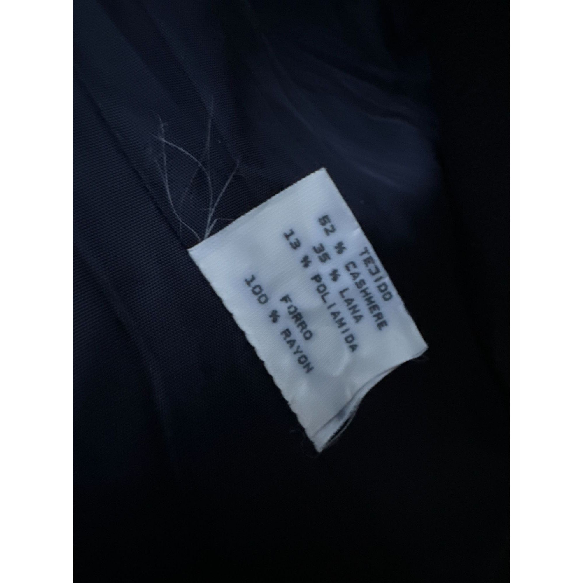 Yves Saint Laurent Black Cashmere Blend Double Breasted Overcoat Size US XL / EU 56 / 4 - 6 Thumbnail