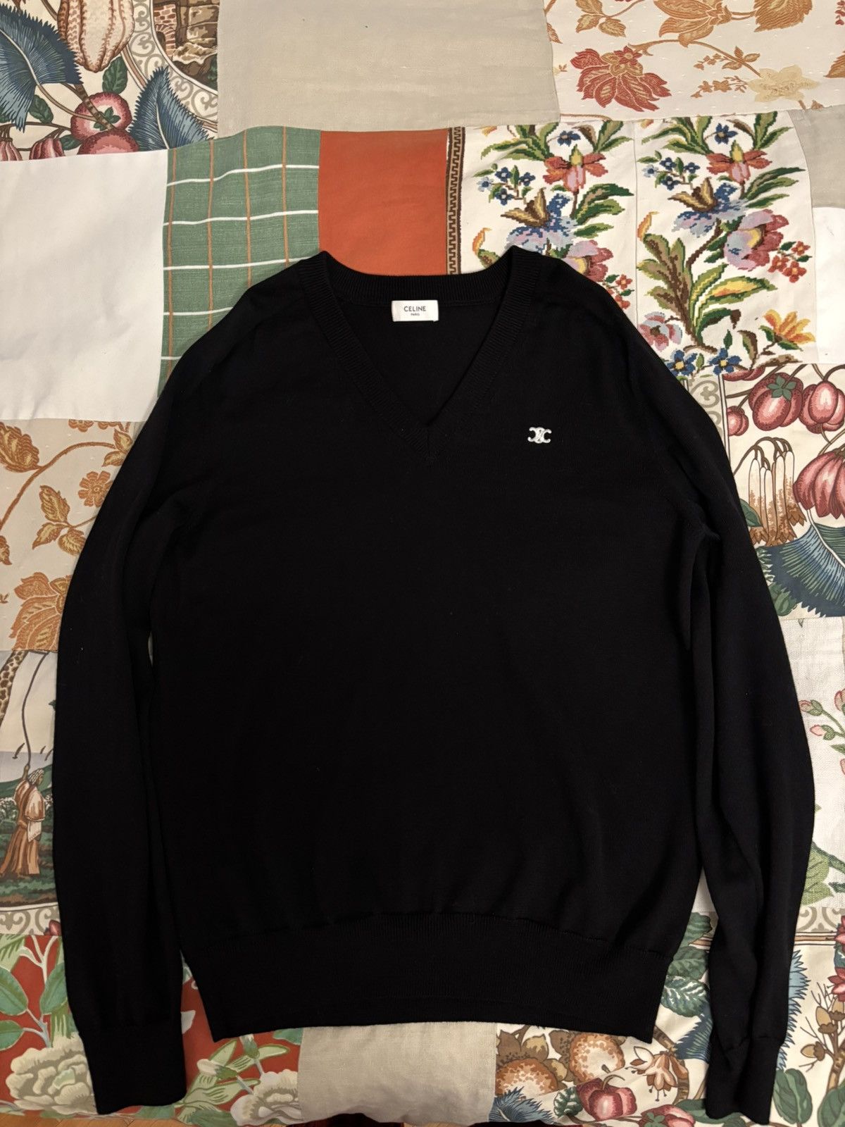 Celine Celine V Neck Sweater Size US M / EU 48-50 / 2 - 2 Thumbnail