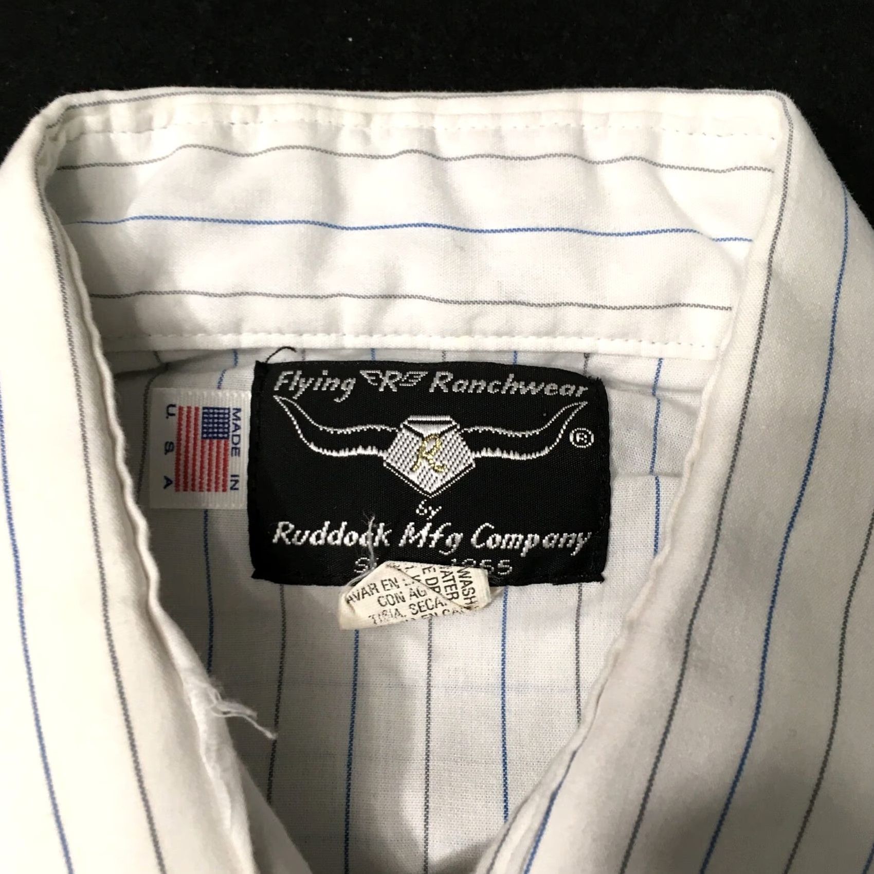 Vintage VINTAGE Flying R Shirt Mens 15 Stripe Black Pearl Snap Button Ranch Wear Rodeo 60/40 Size US M / EU 48-50 / 2 - 2 Thumbnail