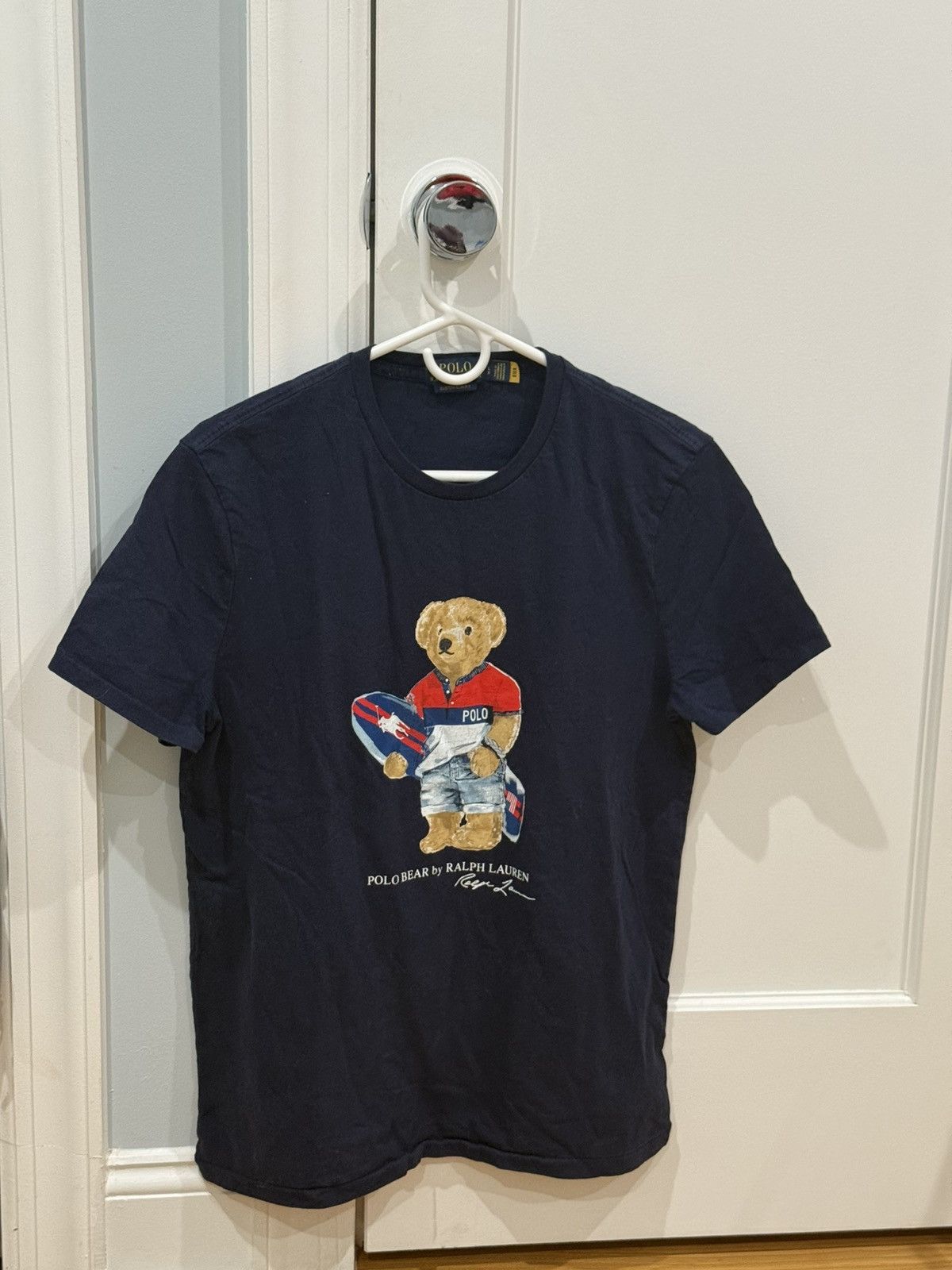 Polo Ralph Lauren Ralph Lauren Navy Tee with Bear and Surfboard Size US L / EU 52-54 / 3 - 1 Thumbnail