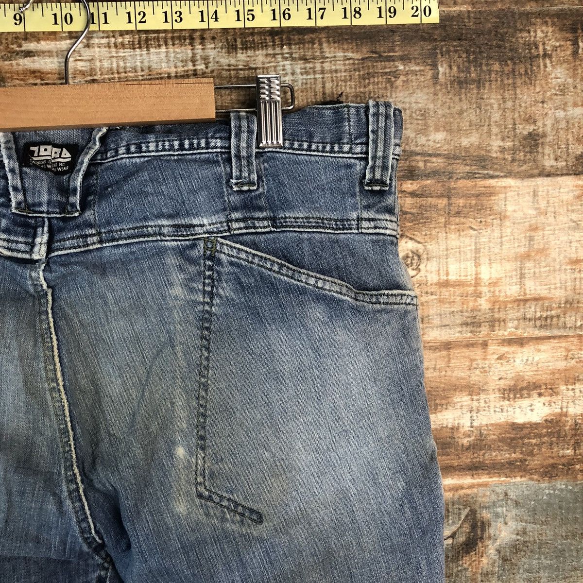 Japanese Brand TORA Blue Distressed Denim Pants #A2080 Size US 37 - 21 Thumbnail