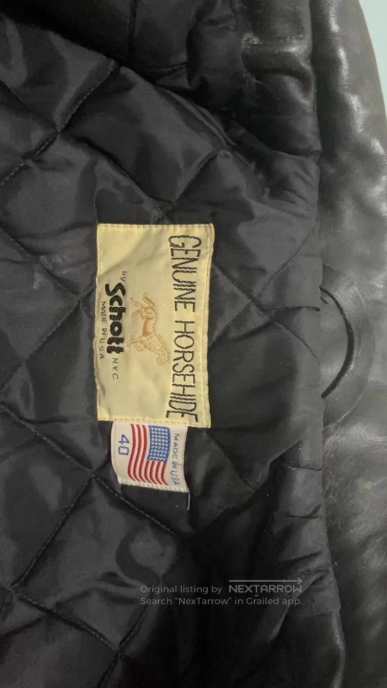 Schott Schott 689H horse leather straight pull locomotive leather Size US L / EU 52-54 / 3 - 3 Thumbnail