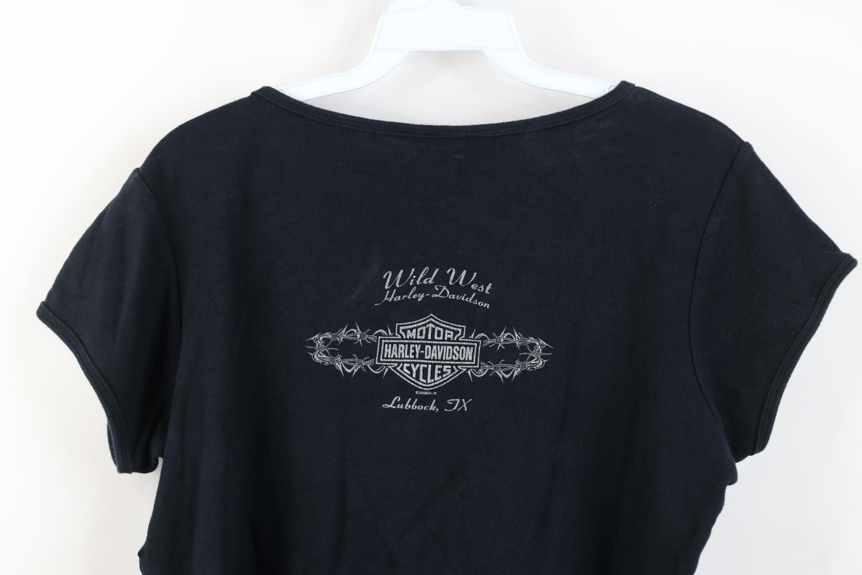Harley Davidson Vintage Y2K 2002 Harley Davidson Sequined Eagle T-Shirt Size L / US 10 / IT 46 - 14 Thumbnail