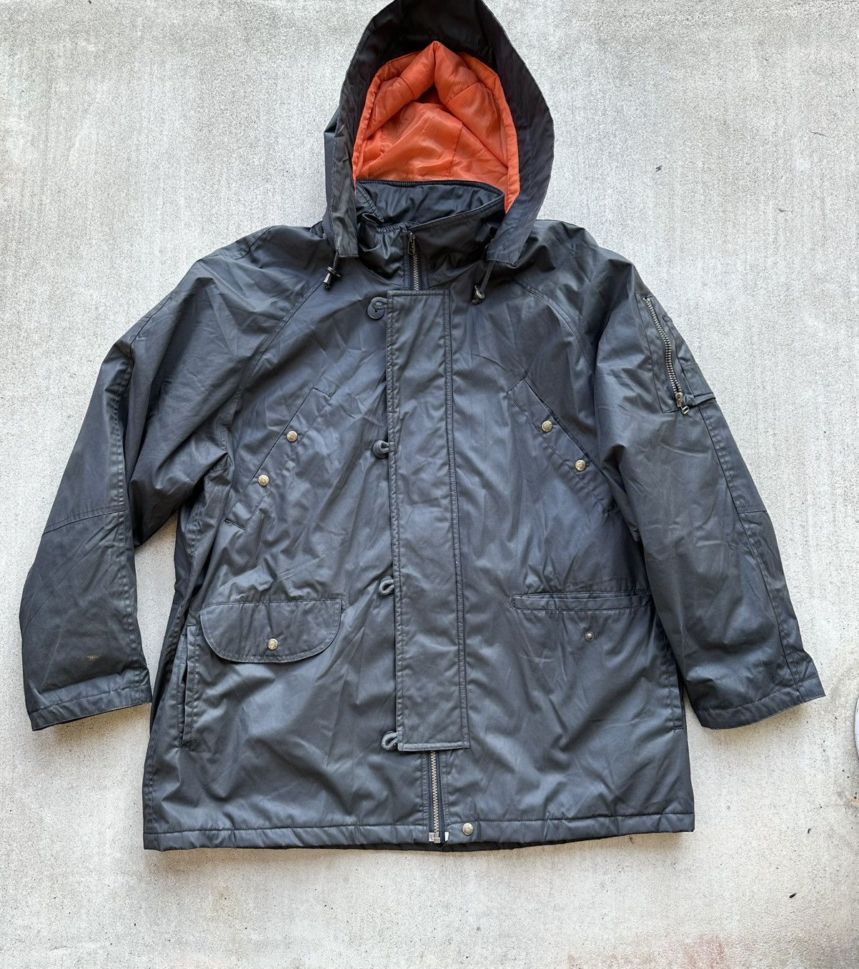 Nike × Vintage Vintage Nike Jacket Bomber Semi Trench Big Swoosh 90s Size US XXL / EU 58 / 5 - 1 Thumbnail