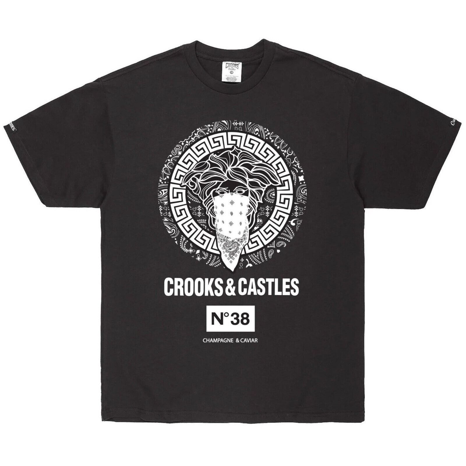 Crooks & Castles Crooks & Castles Men's T-Shirt Bandana Core Short Sleeve Tee Size US L / EU 52-54 / 3 - 1 Thumbnail