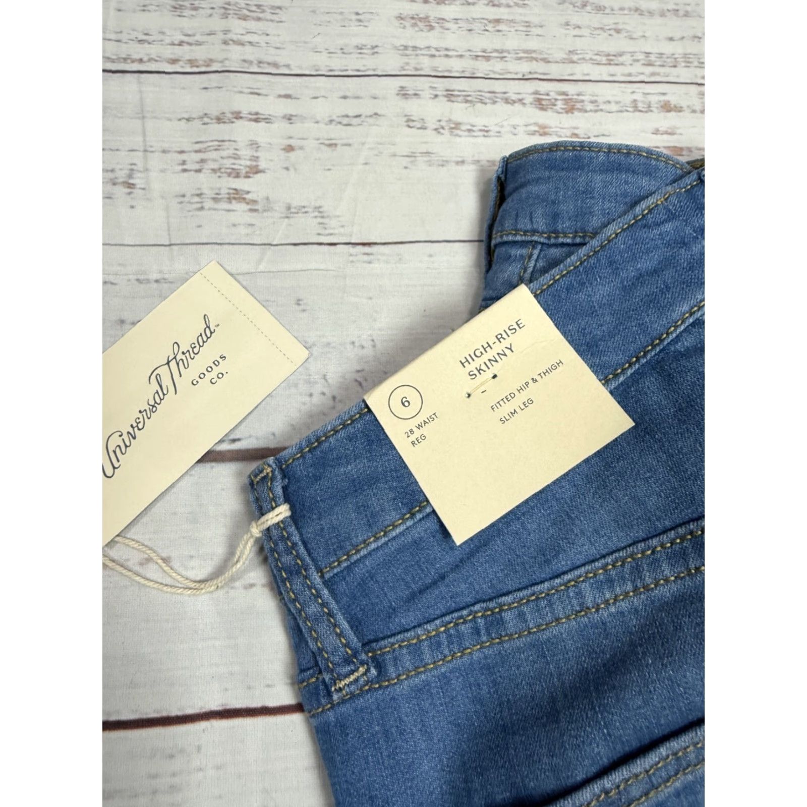 Vintage Universal Thread High Rise Skinny Jeans Ankle Stretch Womens 6 Blue NWT Reg 28x29 Black? Size 28" / US 6 / IT 42 - 7 Thumbnail