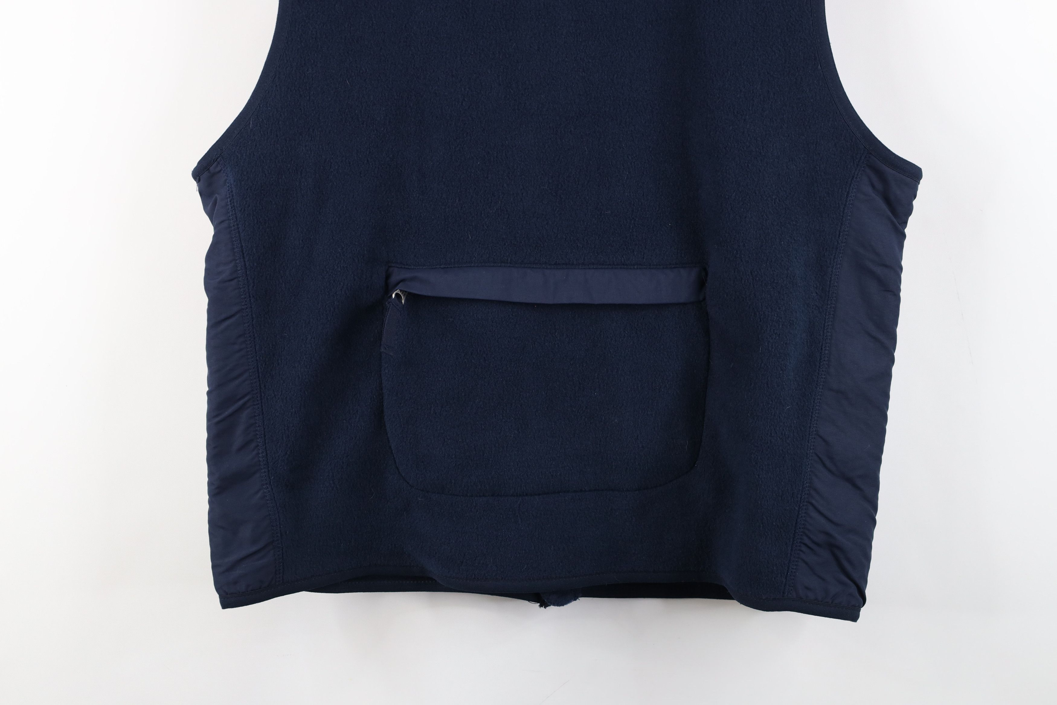 Gap × Vintage Vintage 90s Gap Faded Blank Full Zip Fleece Vest Jacket Blue Size US S / EU 44-46 / 1 - 15 Thumbnail