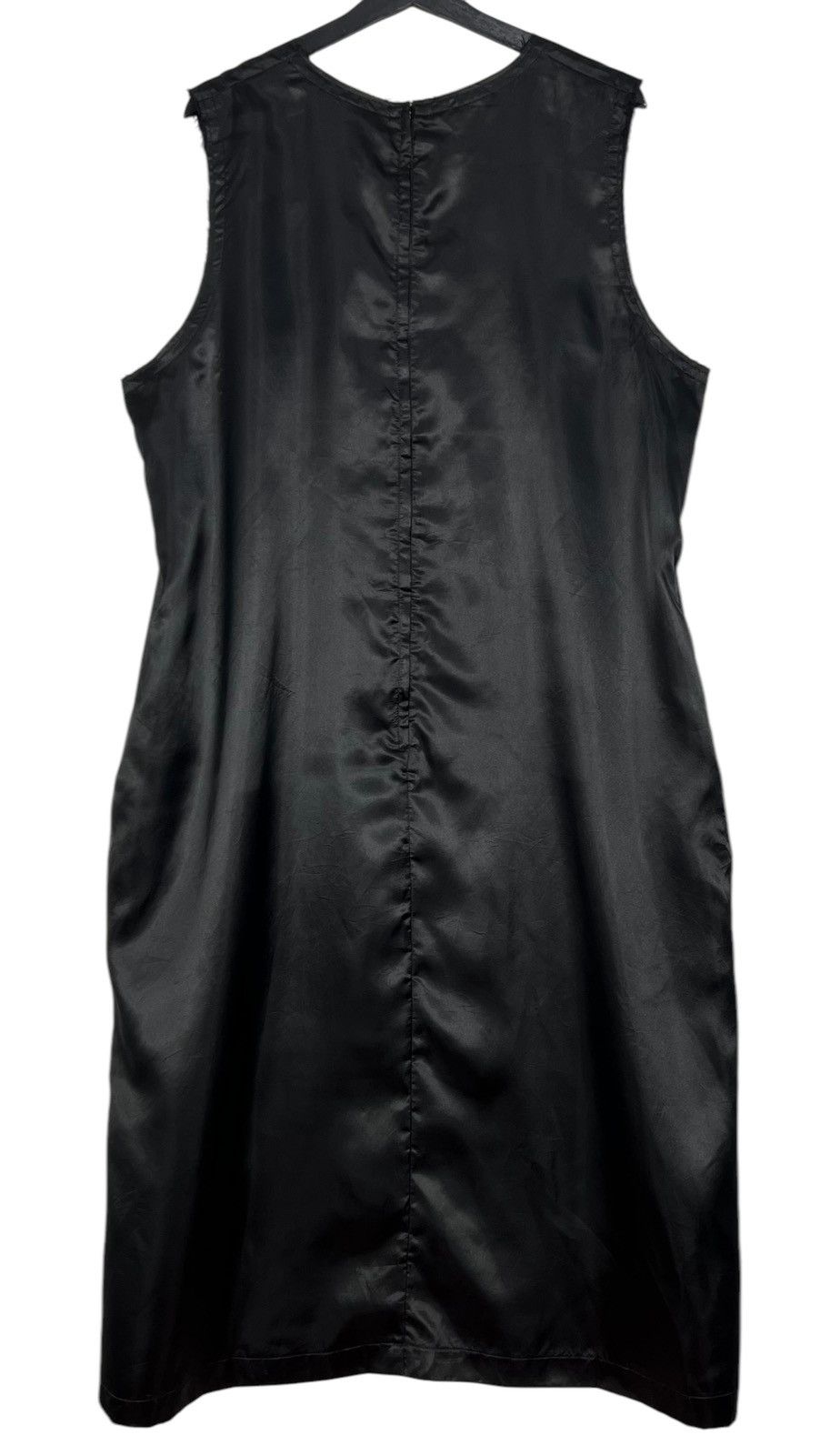 Comme des Garcons COMME DES GARCONS 'Pure Mind Full Heart' Black Midi Dress Size L / US 10 / IT 46 - 3 Thumbnail