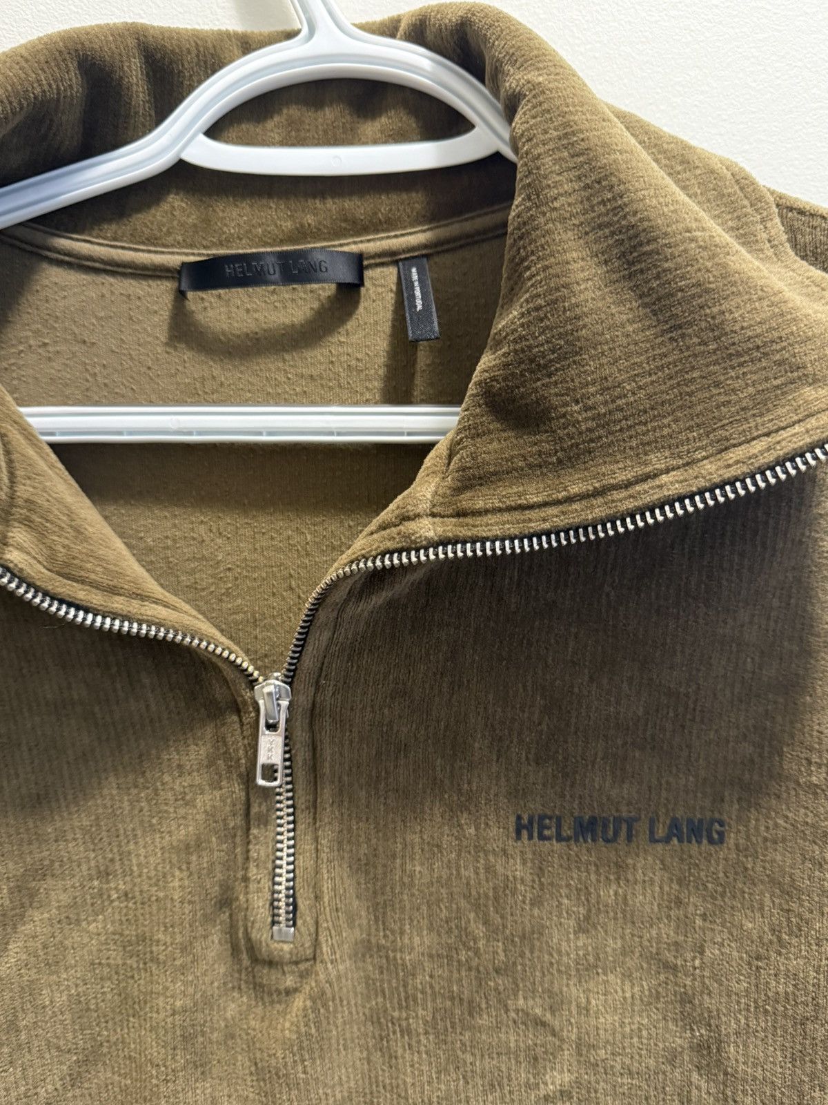Helmut Lang Corduroy Quarter-Zip Sweater Size US S / EU 44-46 / 1 - 3 Thumbnail