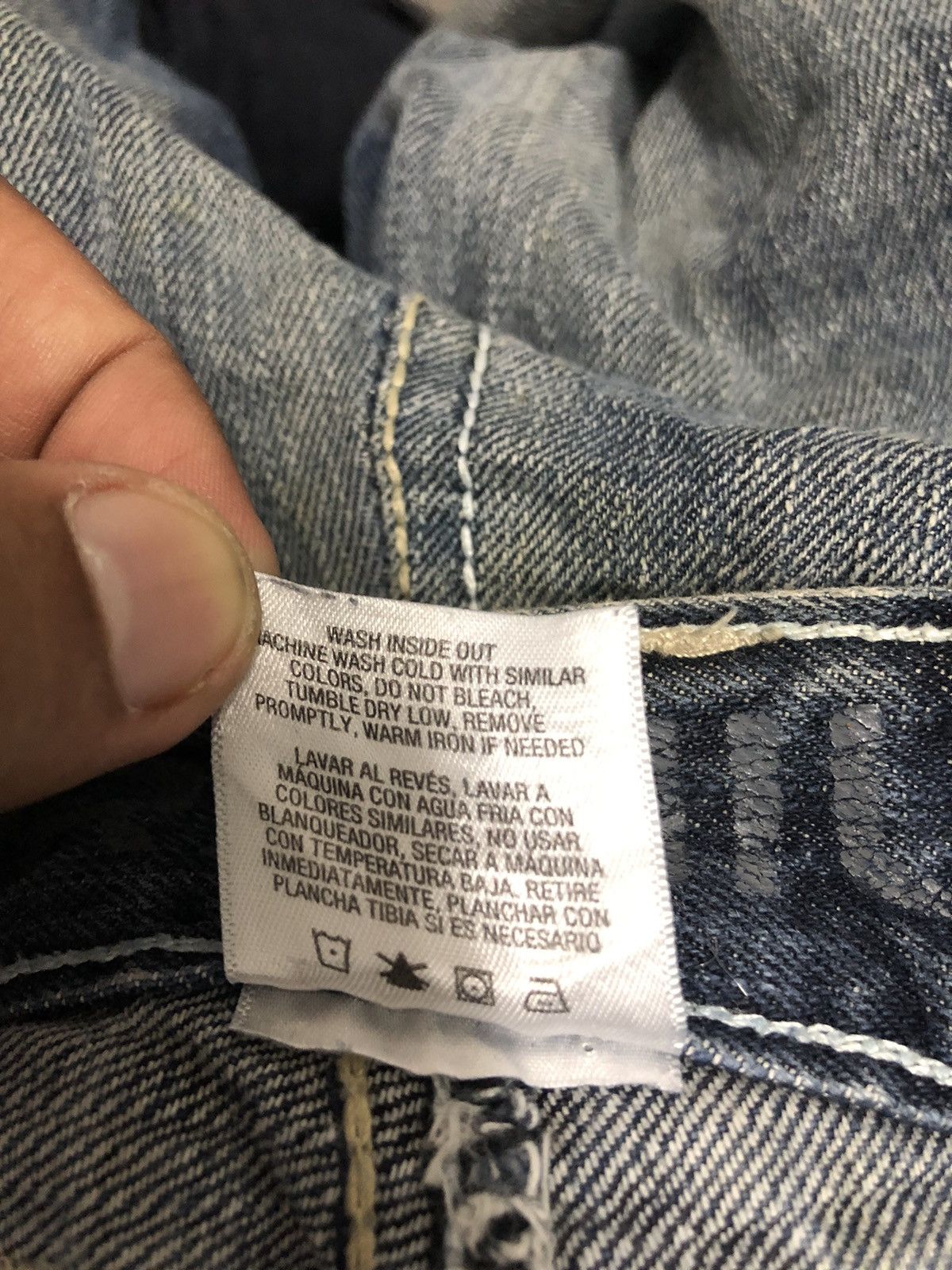 Route 66 Vtg Route 66 Embroidered Pocket Faded Blue Jeans Size US 35 - 9 Thumbnail
