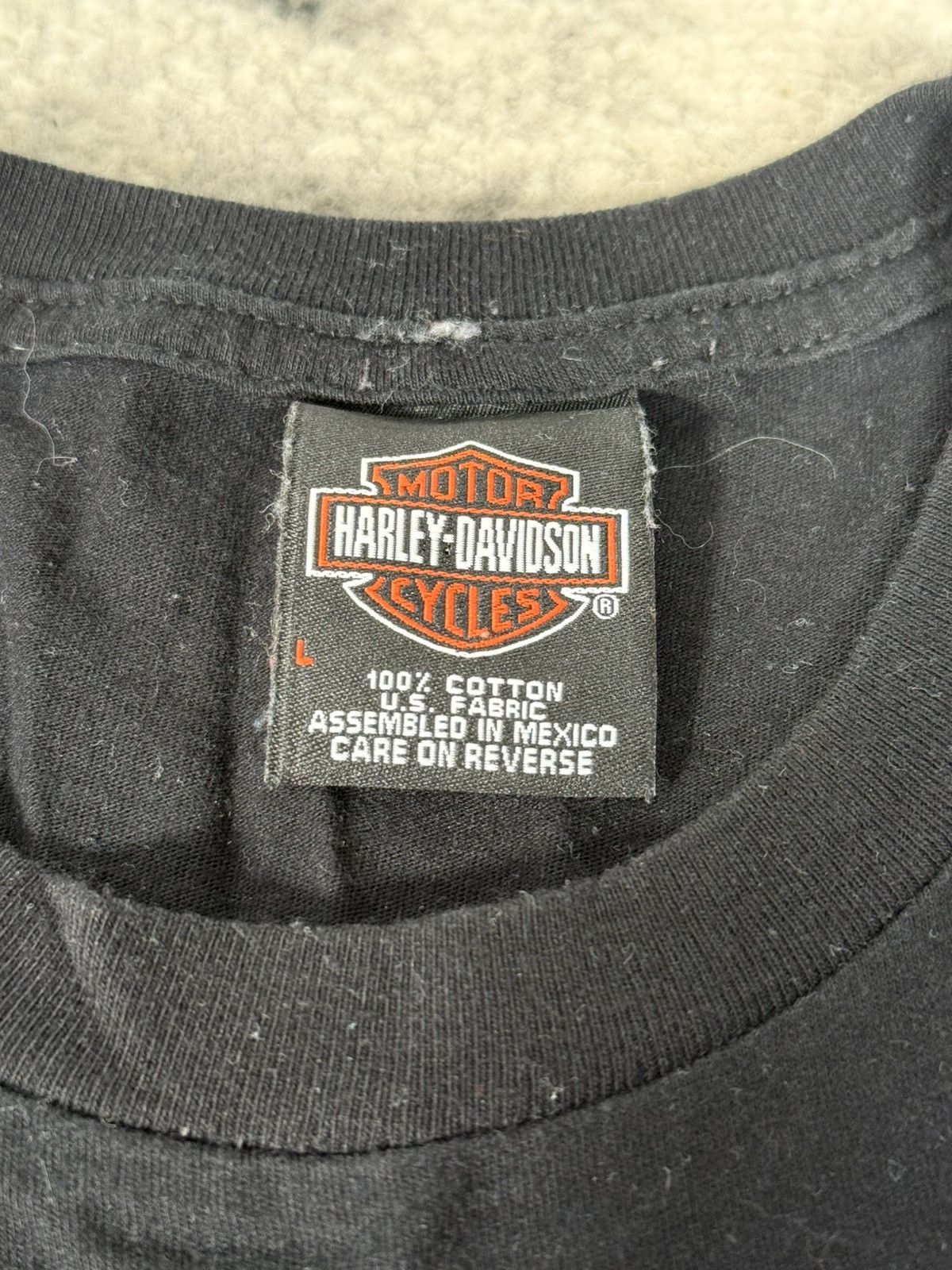 Harley Davidson Y2K 2005 Harley Davidson Skull Brossard Biker T-Shirt Size US L / EU 52-54 / 3 - 4 Thumbnail