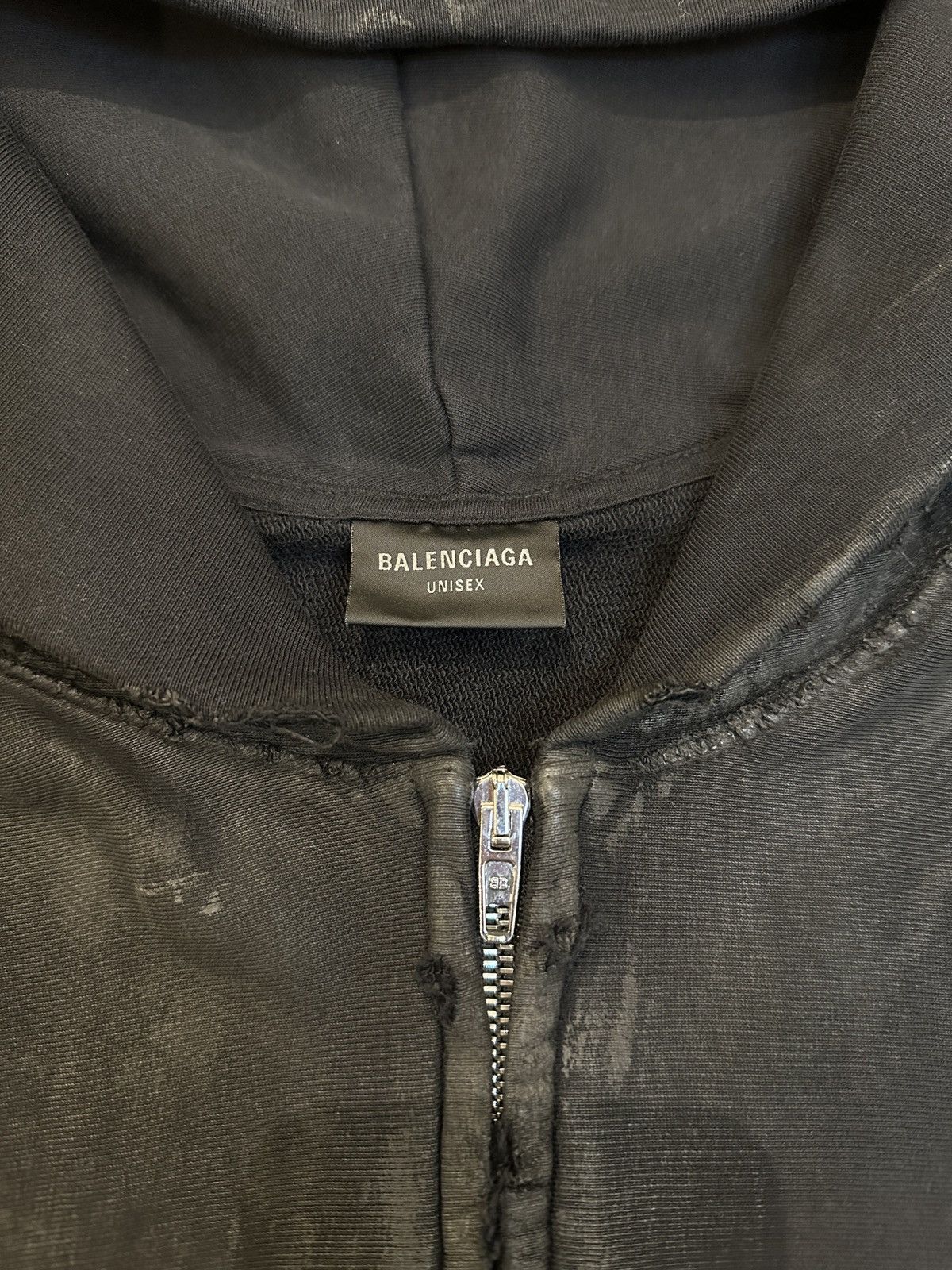 Balenciaga Balenciaga Mud Dyed Gaffer Zip UP Hoodie Size US XL / EU 56 / 4 - 10 Thumbnail
