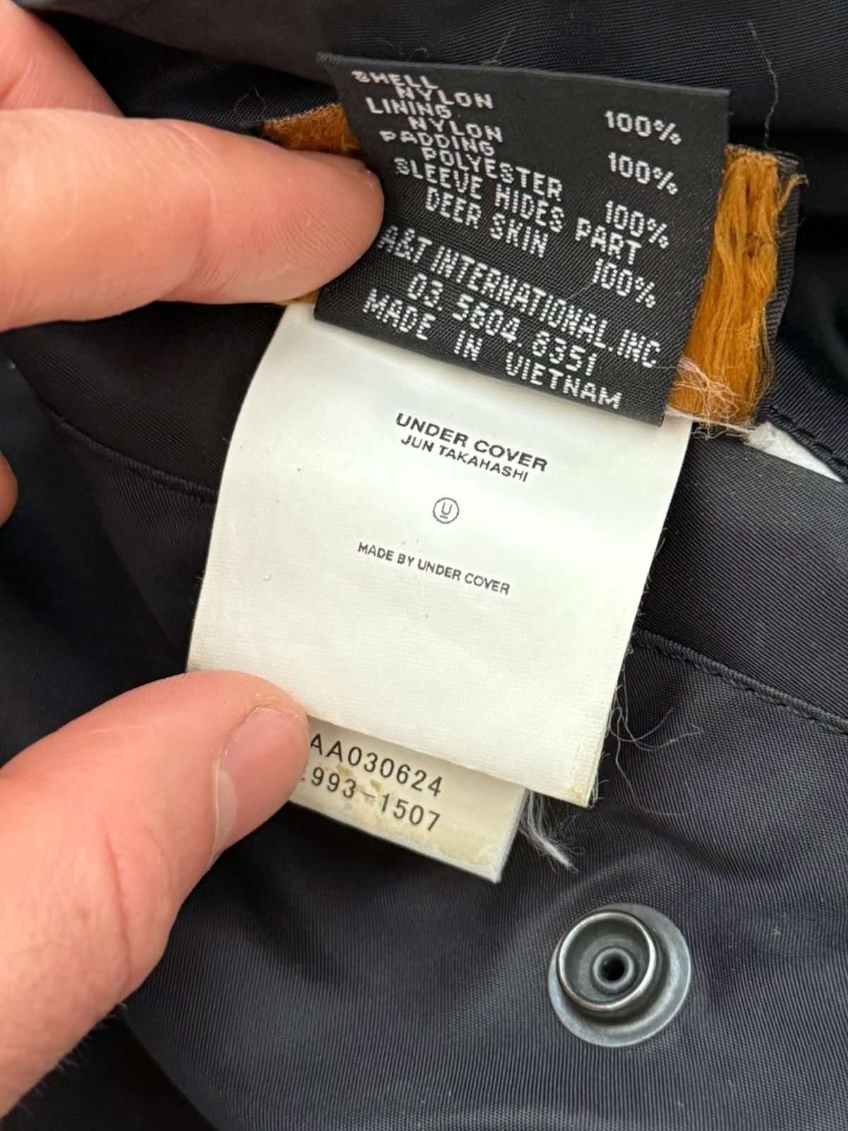 Undercover 2004 GRAIL OG 1st Fragment Deerskin Patch Bomber Size US M / EU 48-50 / 2 - 12 Thumbnail