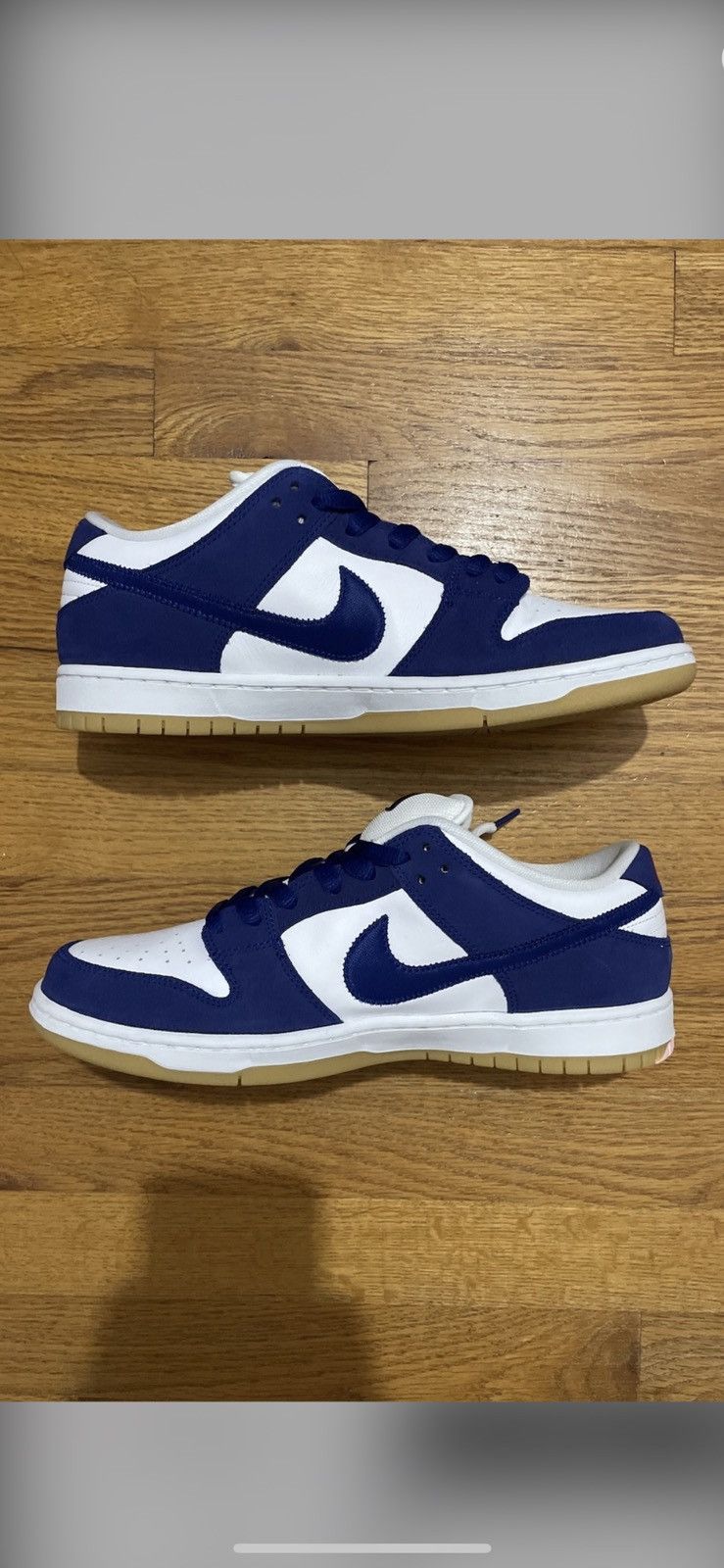 image of Nike Sb Dodgers Dunk Low Shoes in Deep Royal Blue, Men's (Size 10)