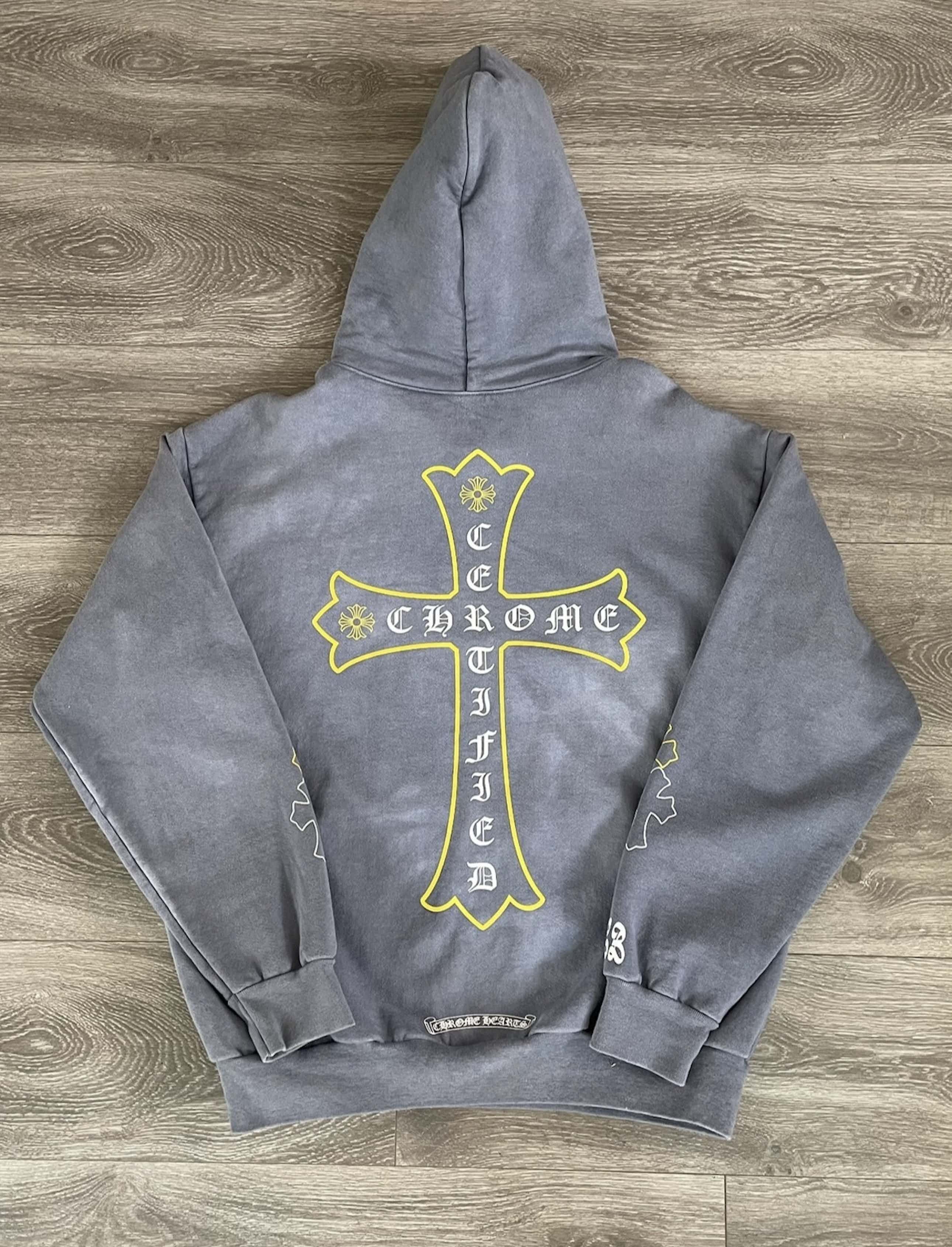 Sweat à Capuche Chrome Hearts X Drake Certified Lover Boy - Taille S - Bleu - Occasion Très Bon état