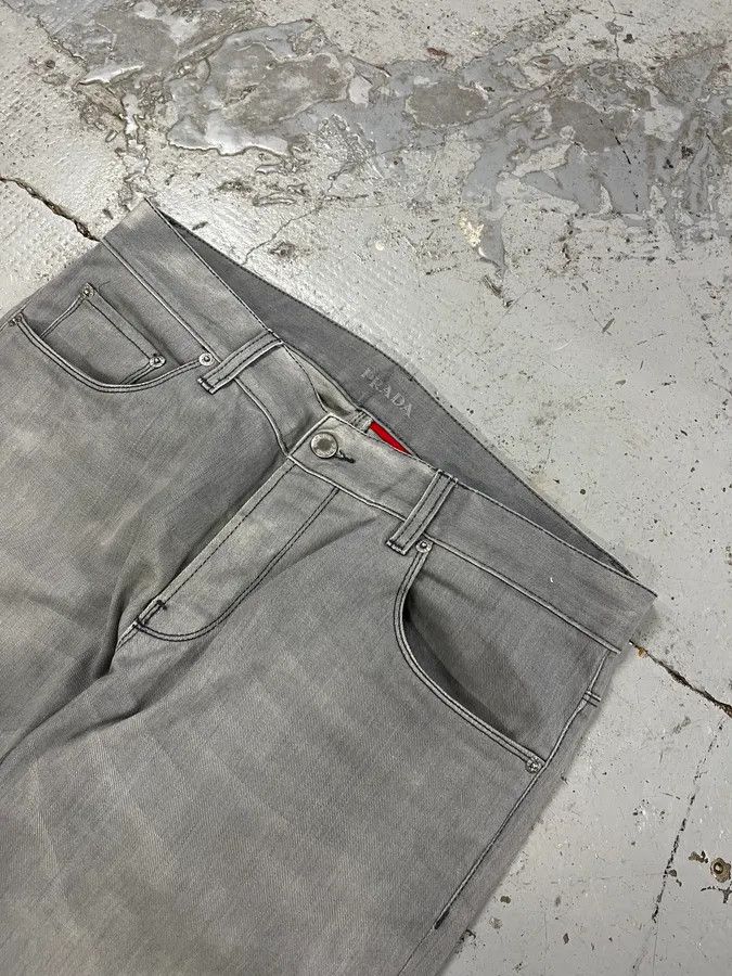 Prada AW2008 Prada Grey Denim Tapered Fit Jeans Size US 33 - 6 Thumbnail