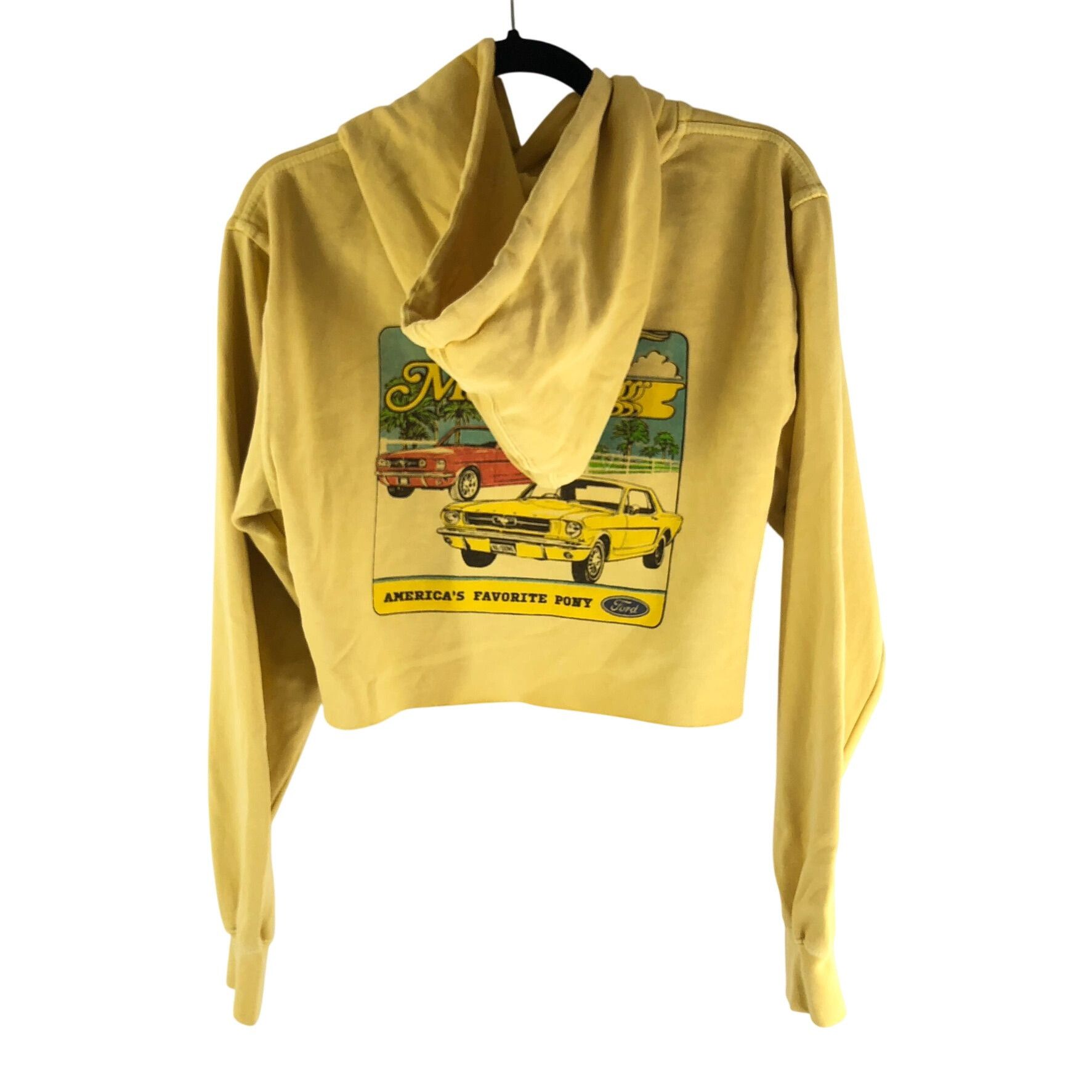 RE/DONE Re/Done Womens Cropped Hoodie Sweatshirt Ford Mustang Long S Size S / US 4 / IT 40 - 2 Thumbnail