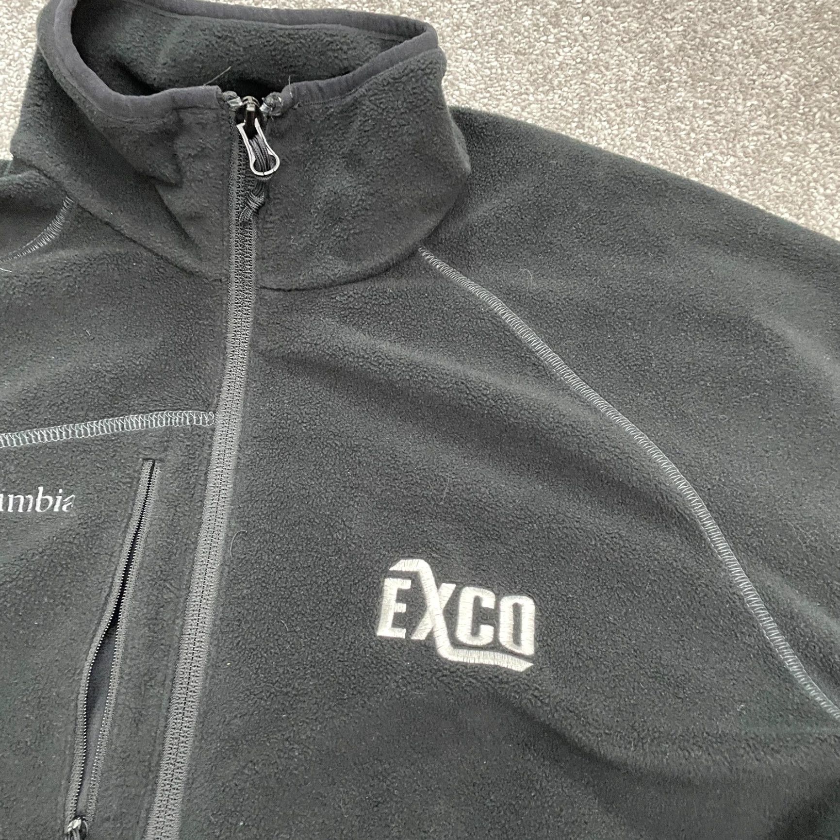 Vintage Columbia Exco Fleece Jacket Mens Large Black 1/4 Zip High Neck Outdoor Hiking Size US L / EU 52-54 / 3 - 4 Thumbnail
