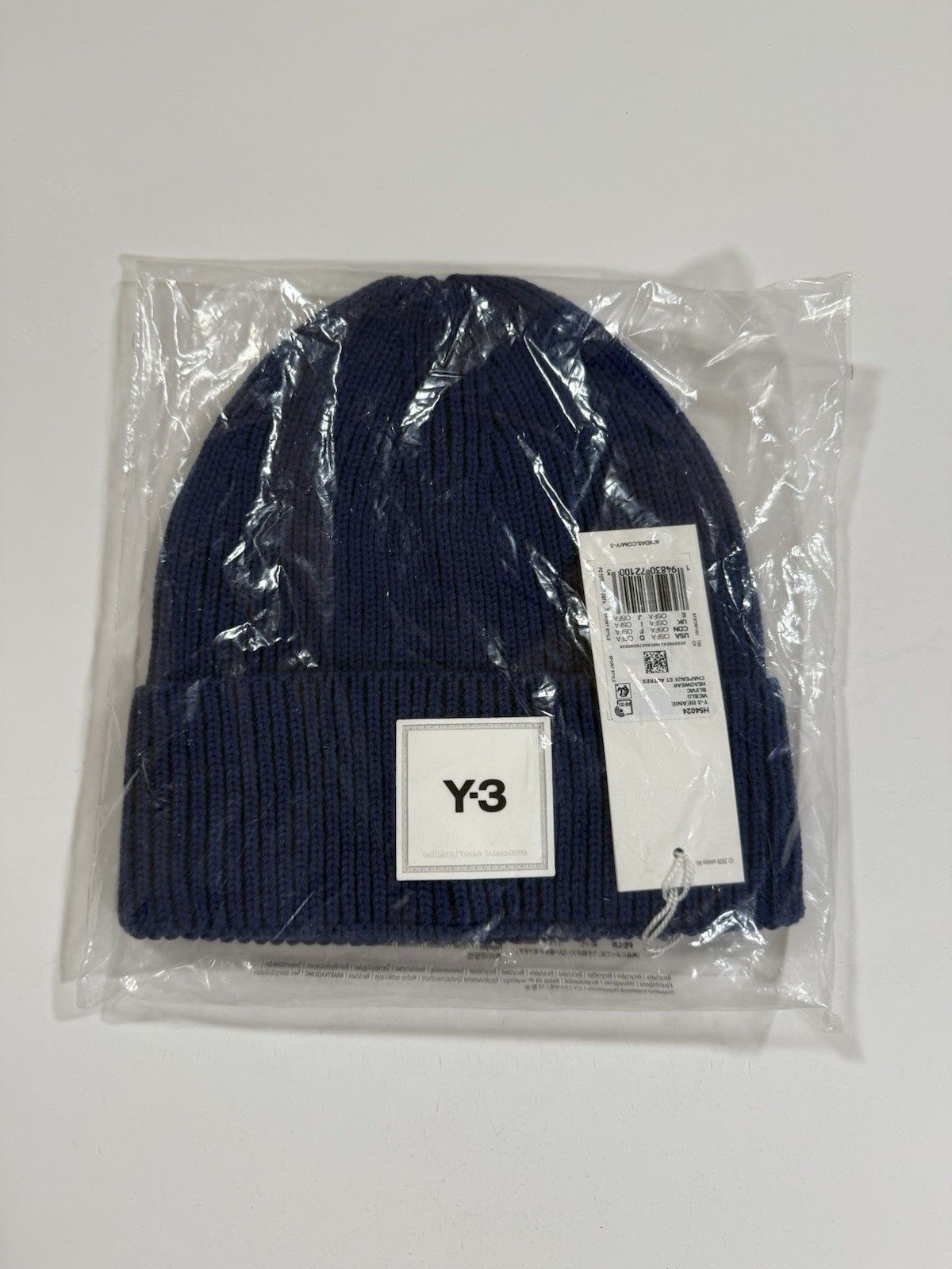 Adidas × Y-3 Y-3 Yohji Yamamoto Beanie Blue Unisex Adult One Size NWT Size ONE SIZE - 7 Thumbnail