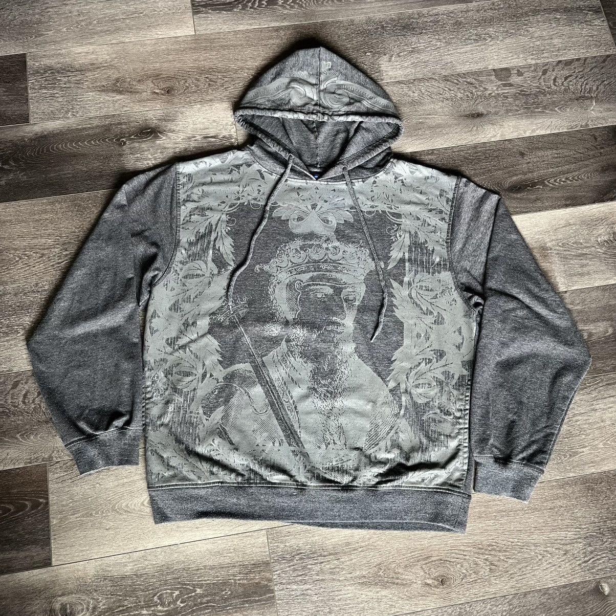 Vintage Vintage 2000s Royal Blue King Graphic Print Pullover Hoodie Size US XL / EU 56 / 4 - 1 Thumbnail