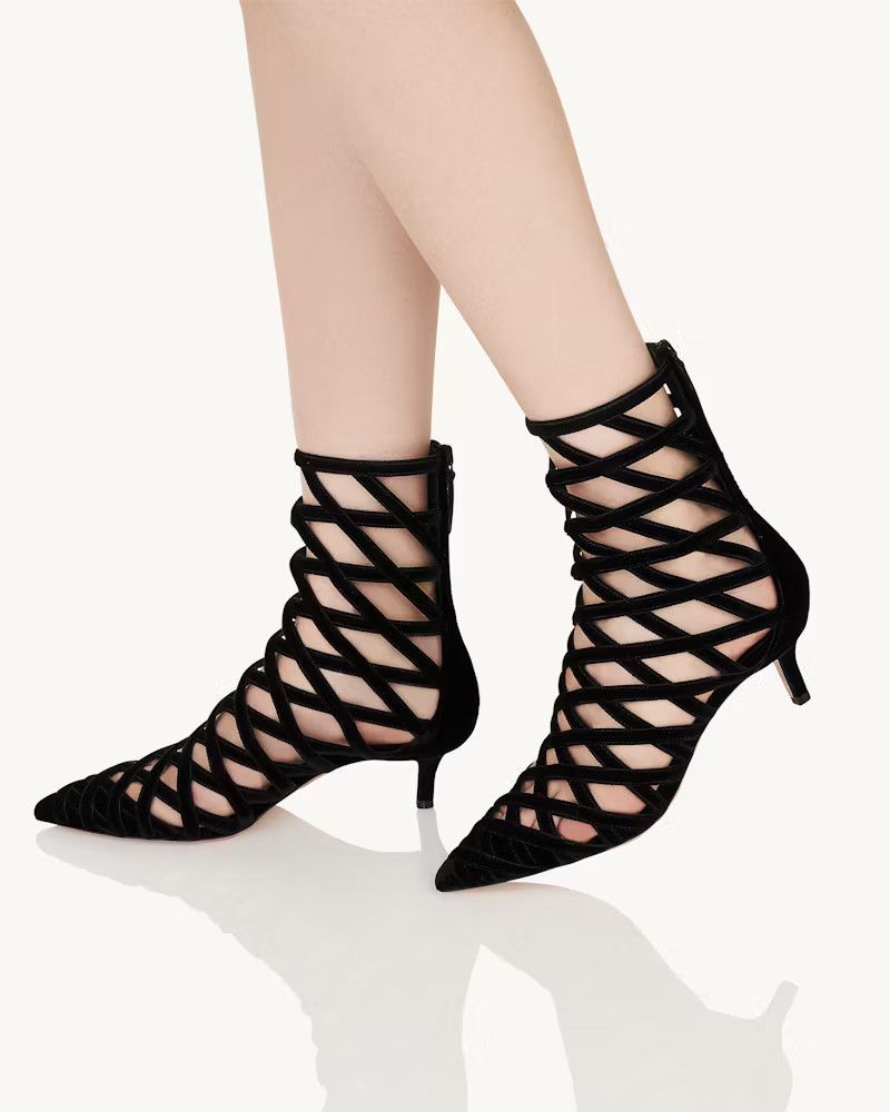 Aquazzura o1s22i1n0125 Romance Ankle Boots in Black Size US 8 / IT 38 - 5 Thumbnail