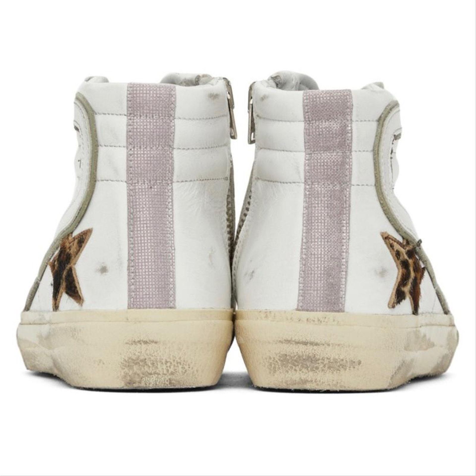 Golden Goose slide distressed leather sneakers Size US 10 / IT 40 - 4 Thumbnail