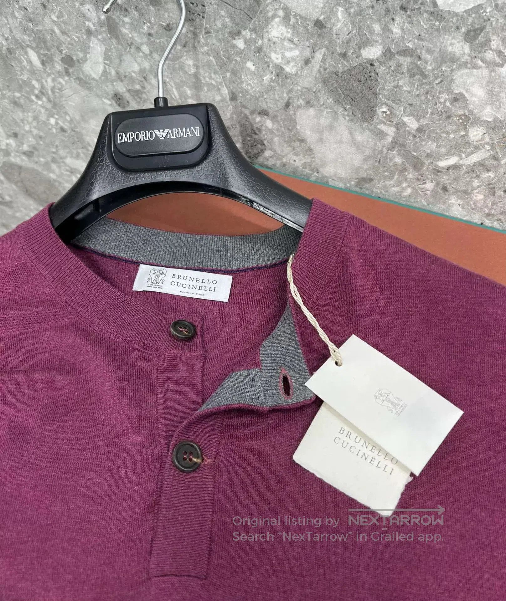 Brunello Cucinelli Brunello Cucinelli Sea Island Cotton Henry Neck Knit. Size US M / EU 48-50 / 2 - 3 Thumbnail